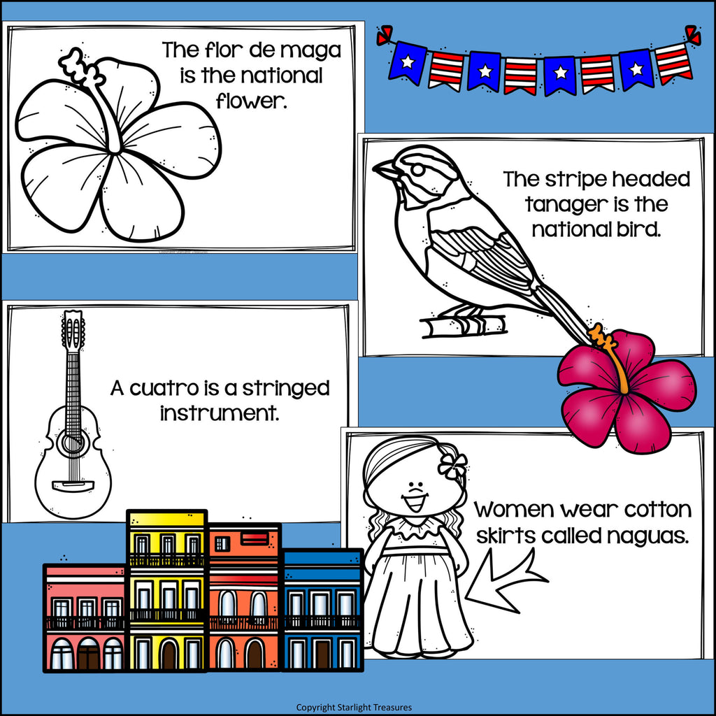 Puerto Rico Mini Book for Early Readers - A Country Study