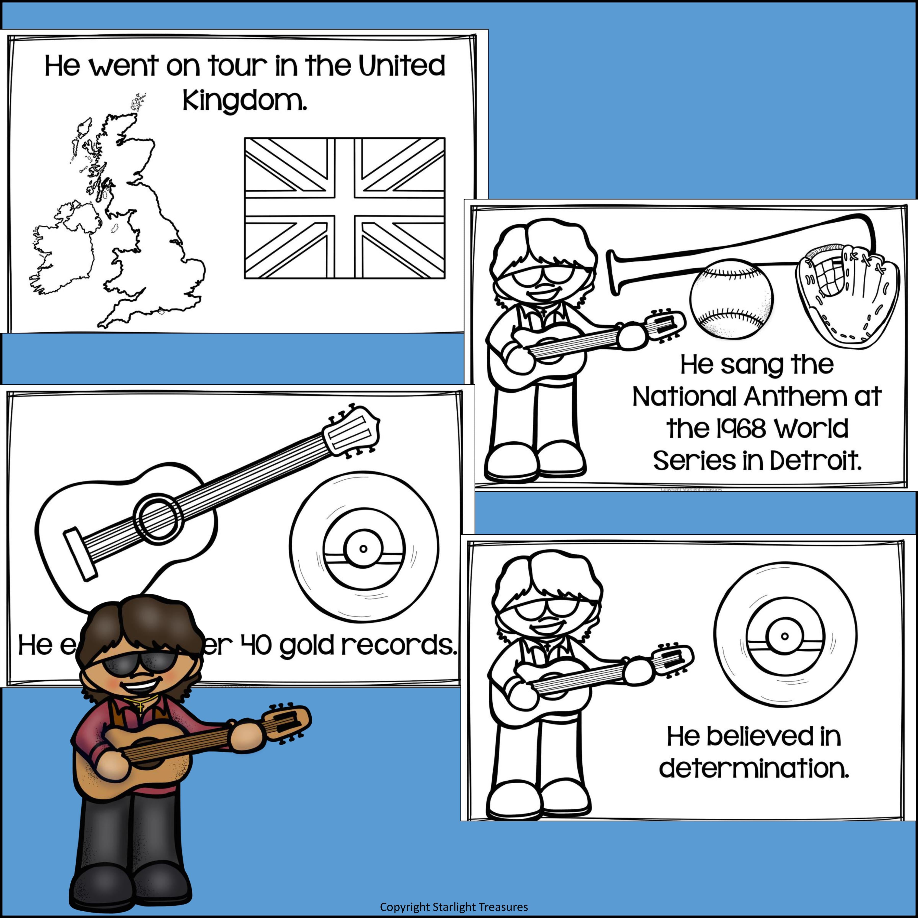 José Feliciano Mini Book for Early Readers: Hispanic Heritage Month