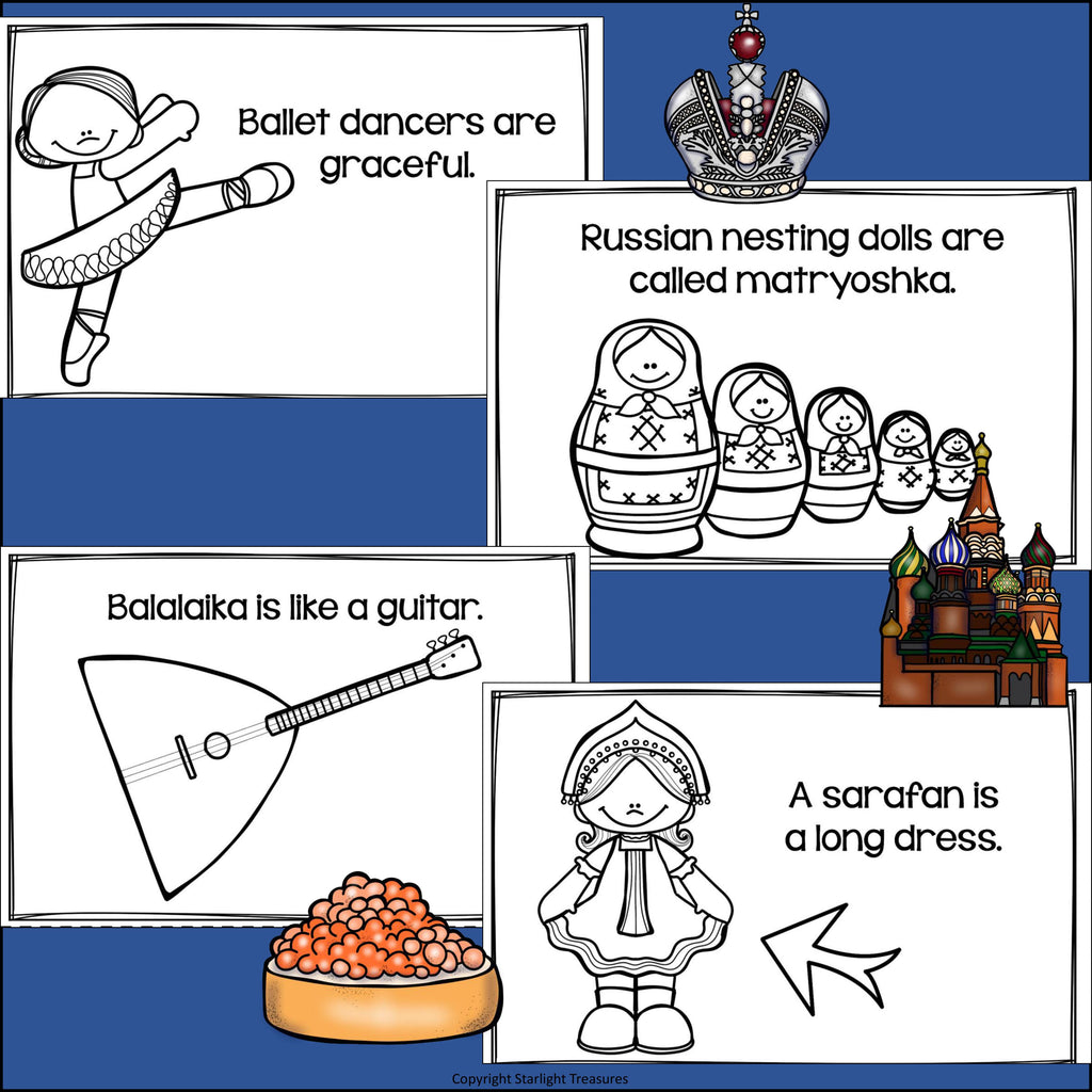 Russia Mini Book for Early Readers - A Country Study