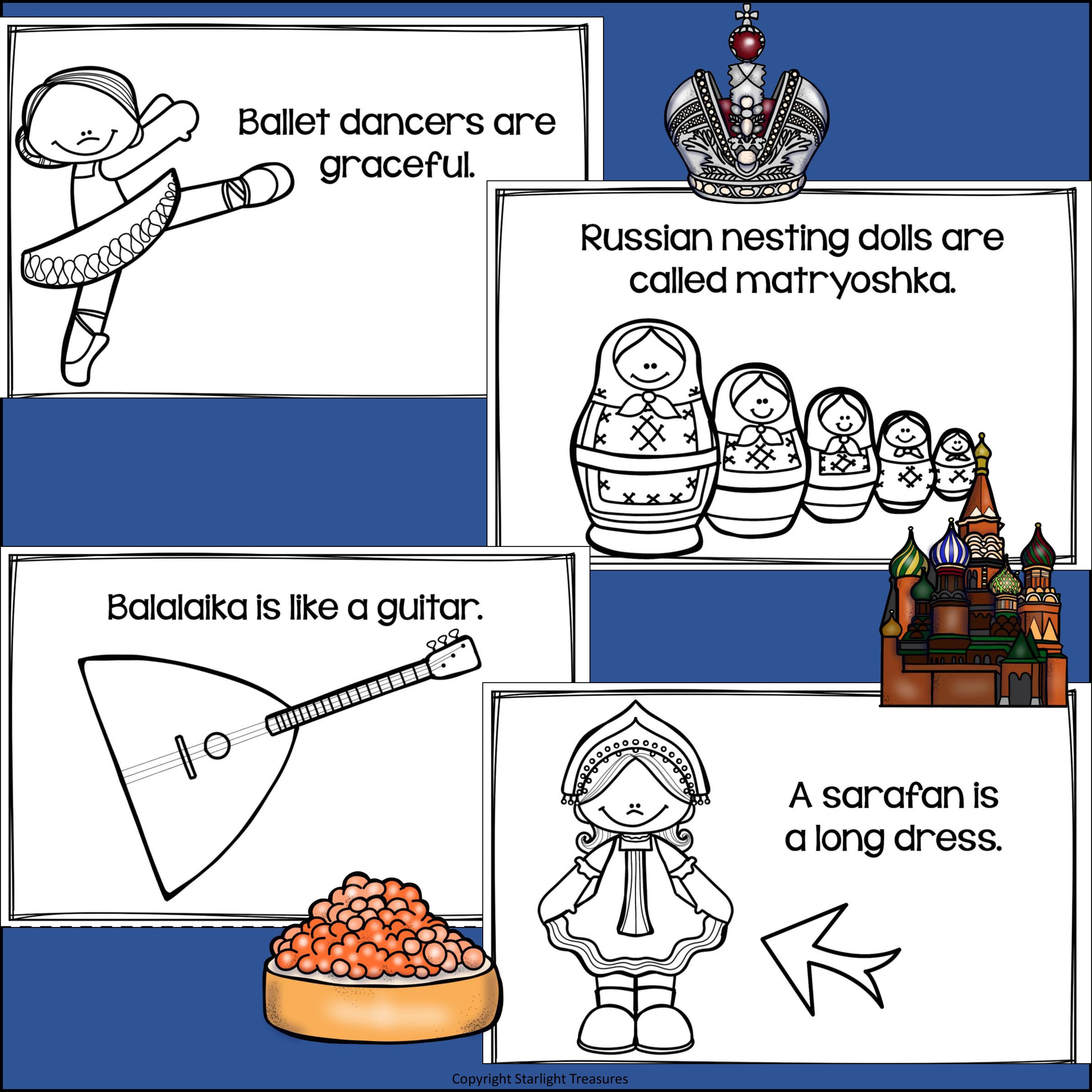 Russia Mini Book for Early Readers - A Country Study