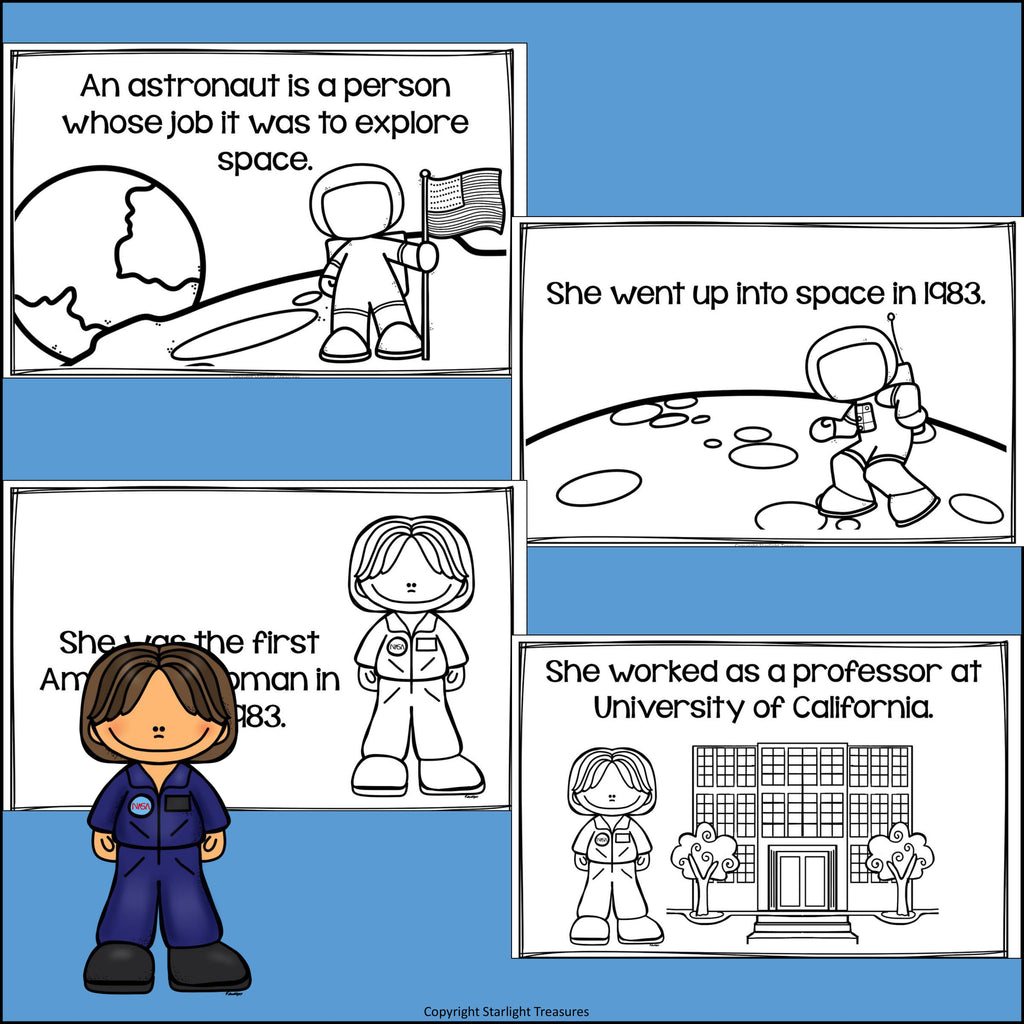 Sally Ride Mini Book for Early Readers: Women's History Month