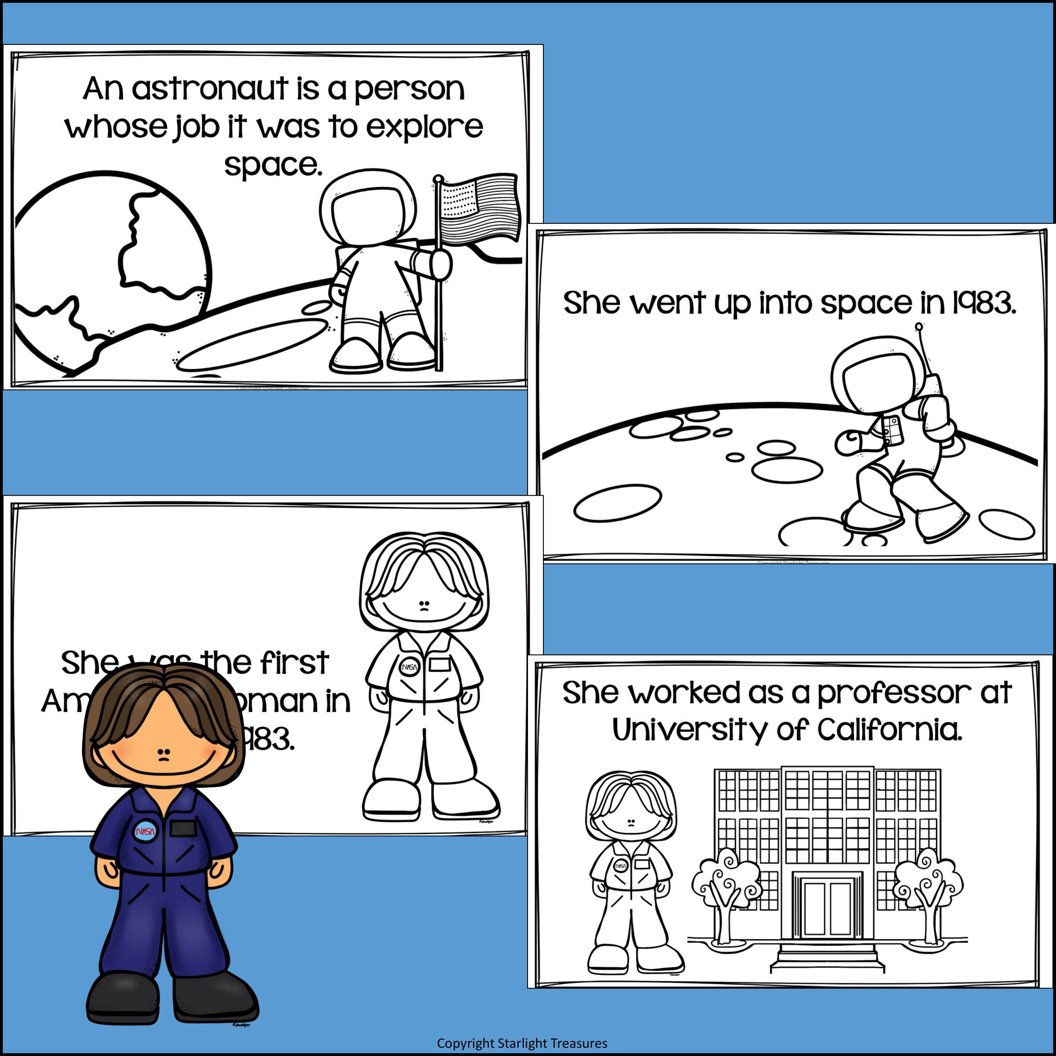 Sally Ride Mini Book for Early Readers: Women's History Month