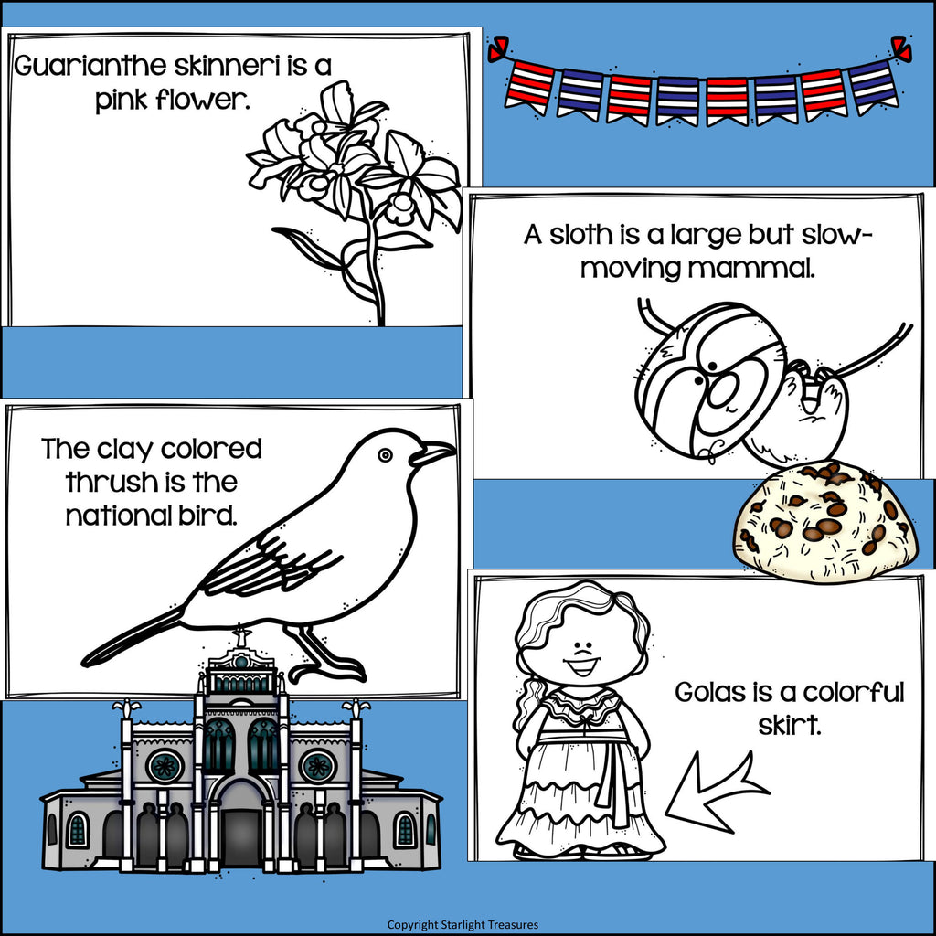 Costa Rica Mini Book for Early Readers - A Country Study
