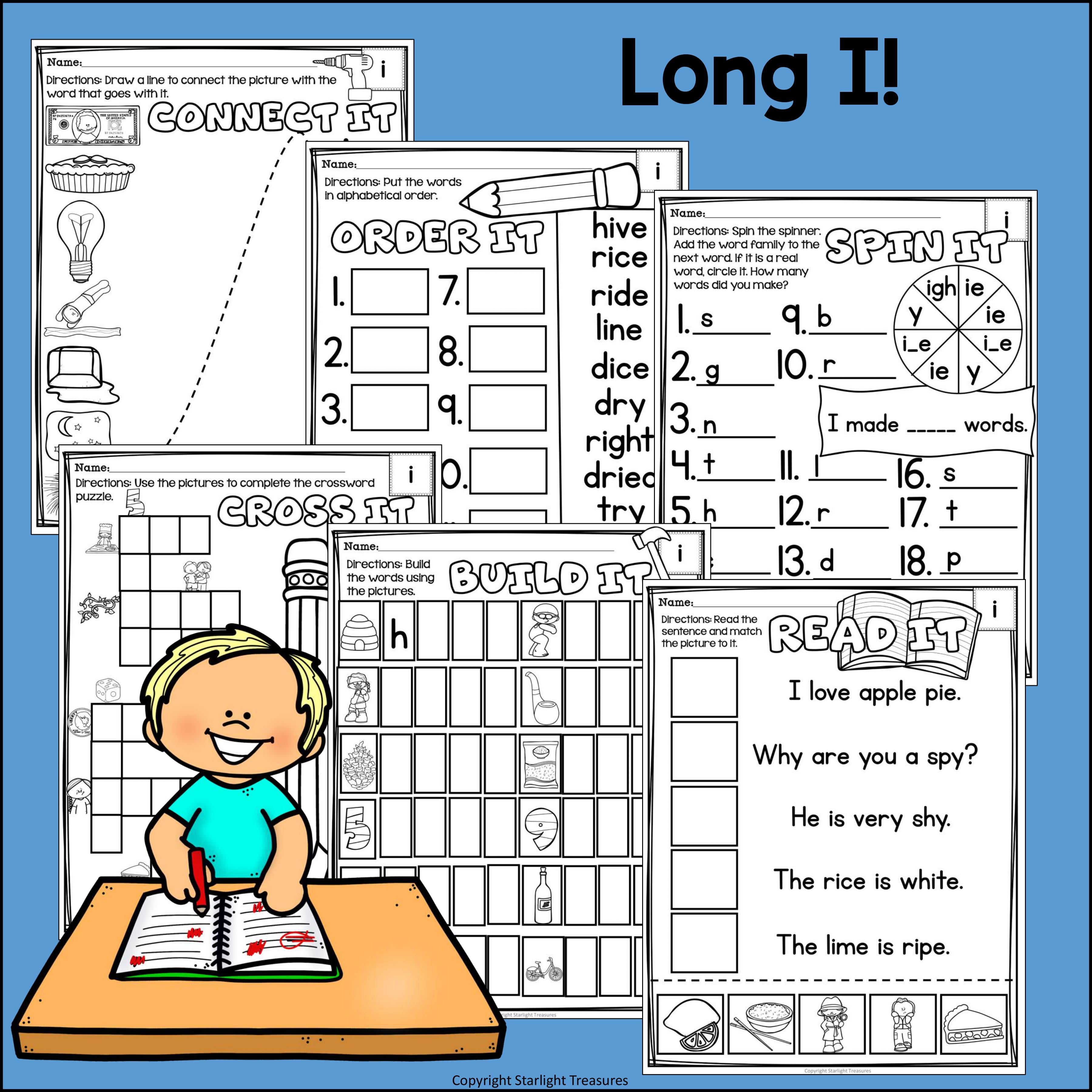 Long I Worksheets and Activities for Early Readers