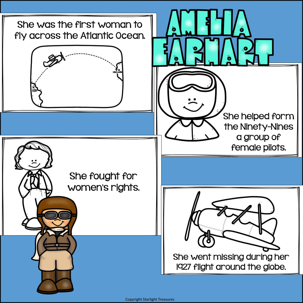 Amelia Earhart Mini Book for Early Readers