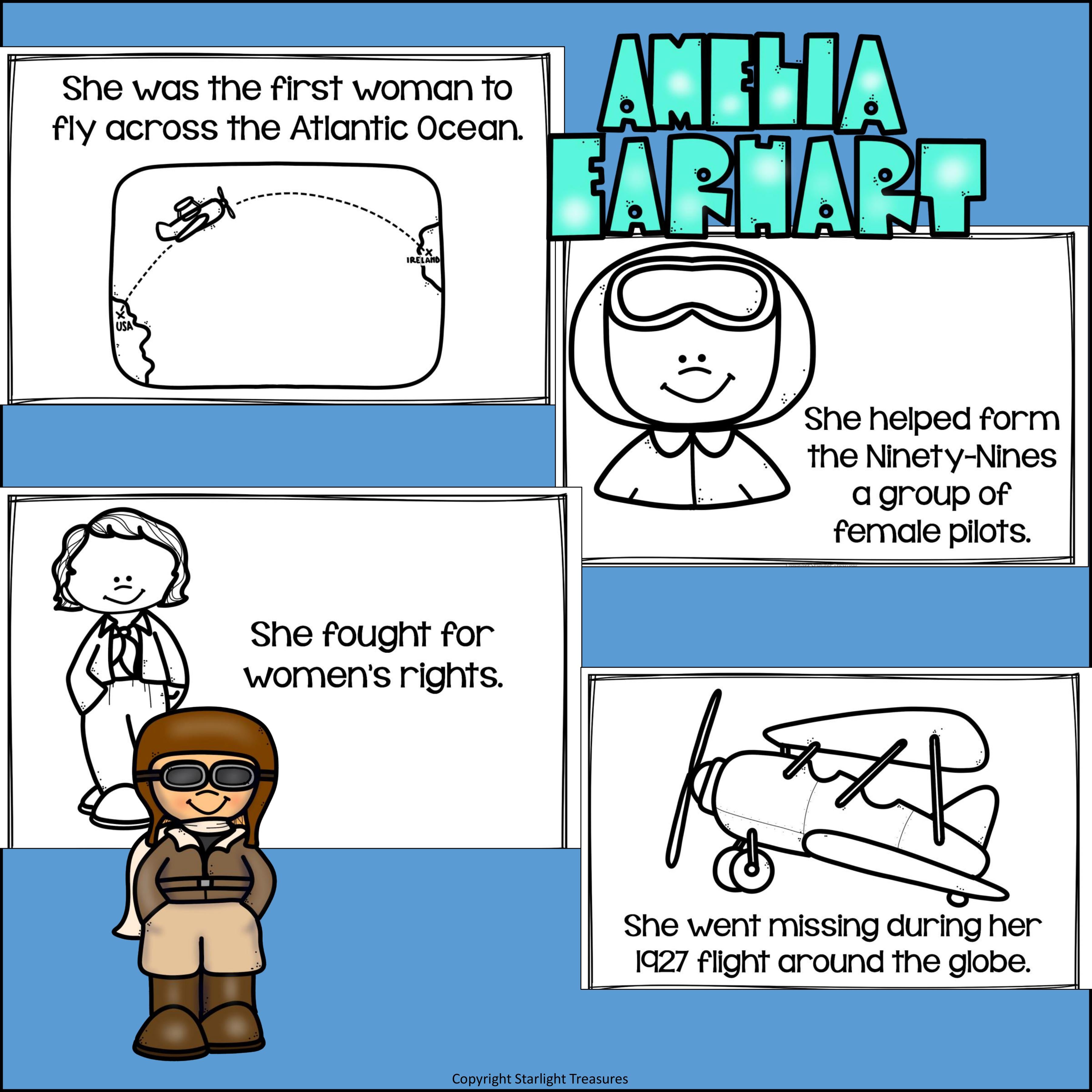 Amelia Earhart Mini Book for Early Readers