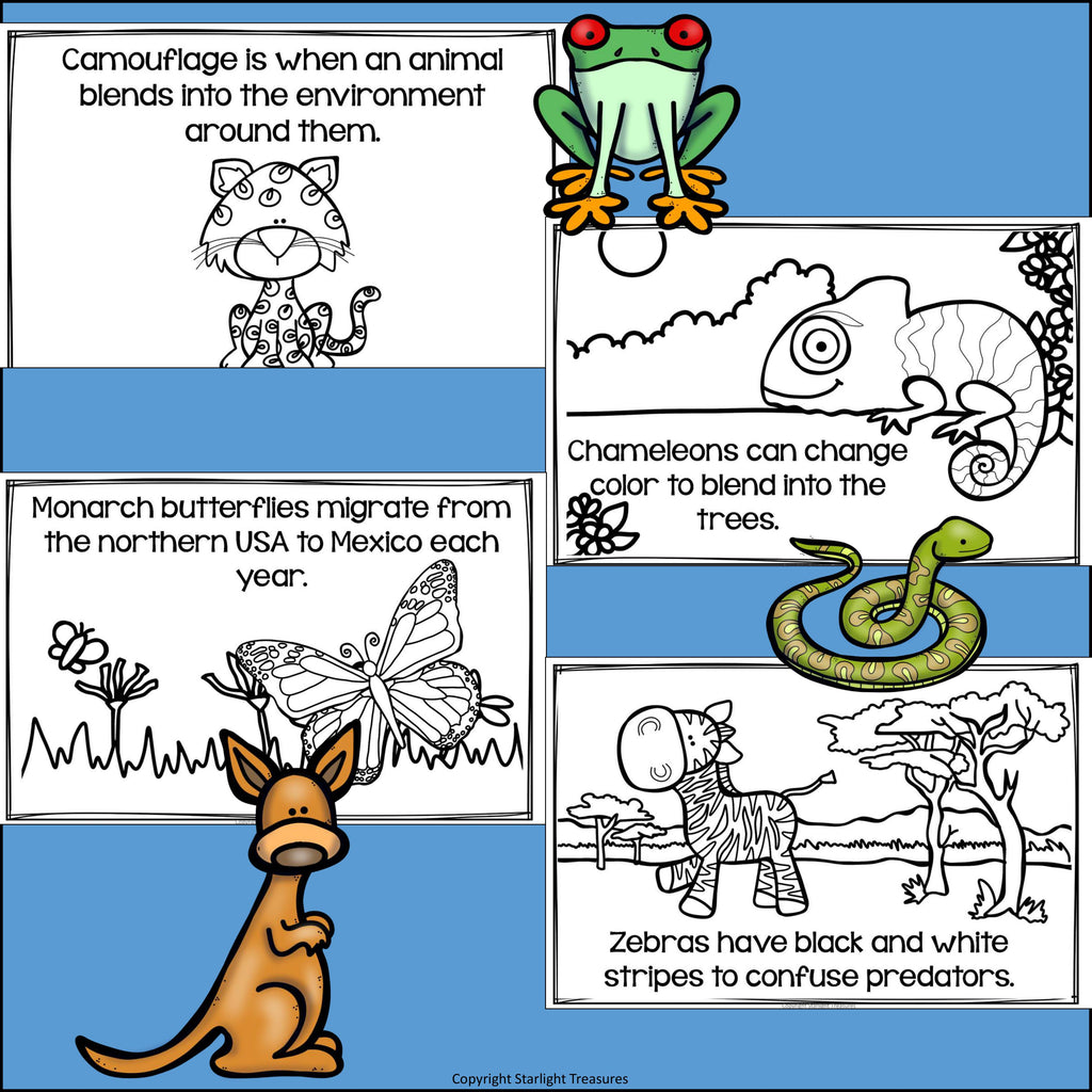 Animal Adaptations Mini Book for Early Readers