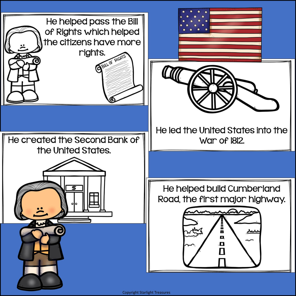 James Madison Mini Book for Early Readers: Presidents' Day
