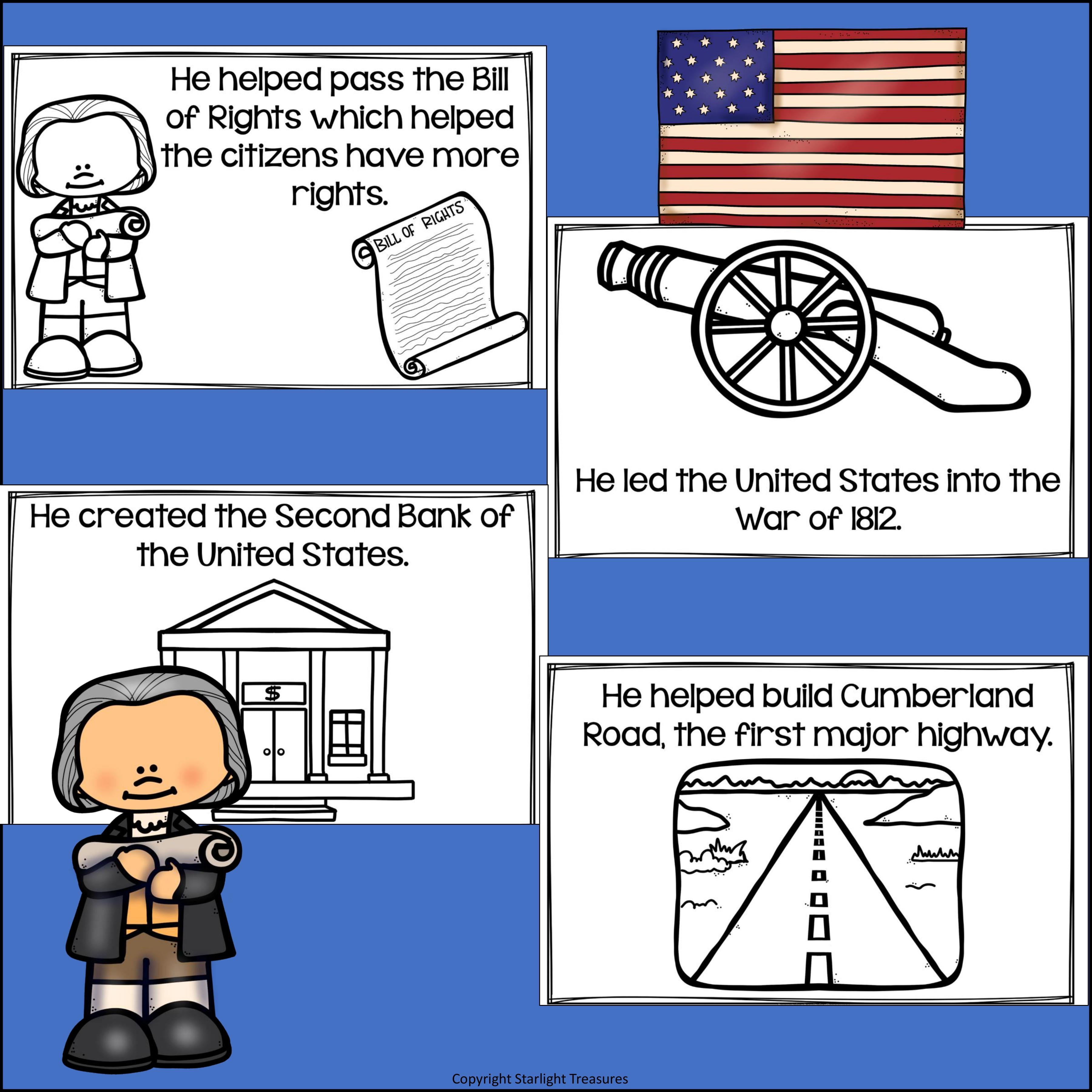 James Madison Mini Book for Early Readers: Presidents' Day