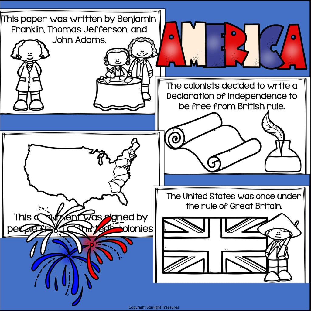 Independence Day Mini Book for Early Readers