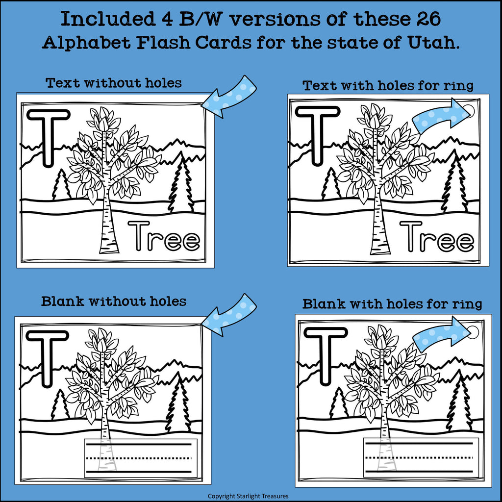 Alphabet Flash Cards for Early Readers - State of Utah