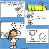 Billie Jean King Mini Book for Early Readers: Women's History Month
