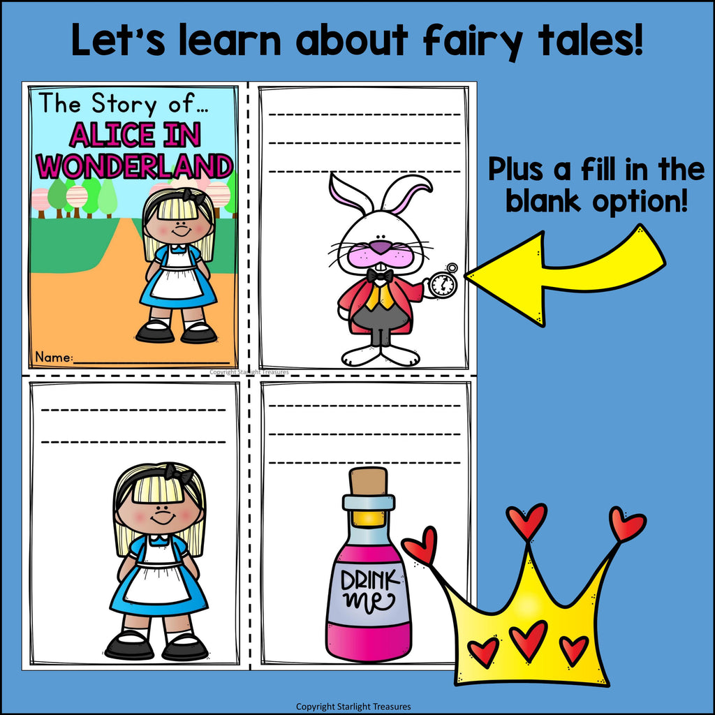 Alice's Adventures in Wonderland Mini Book for Early Readers - Fairy Tales