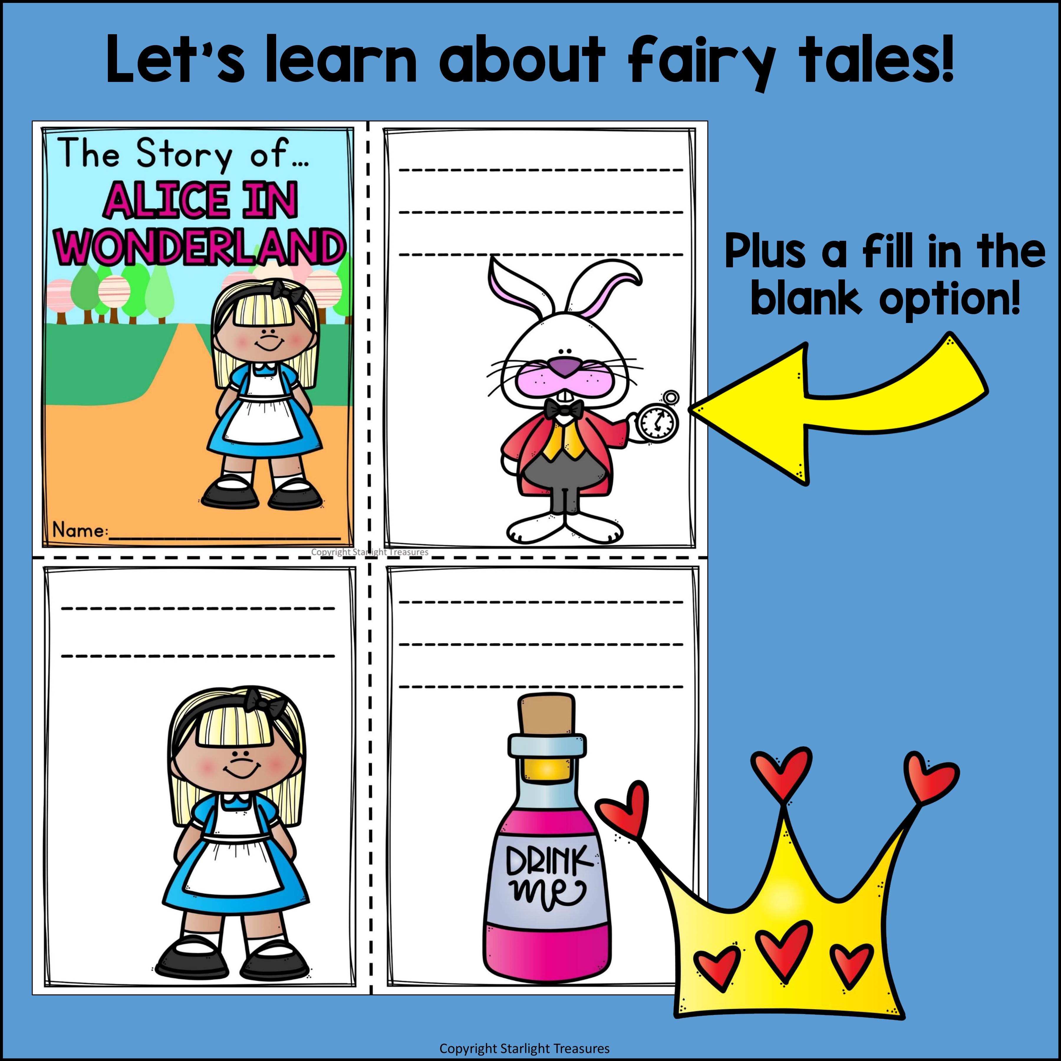 Alice's Adventures in Wonderland Mini Book for Early Readers - Fairy Tales