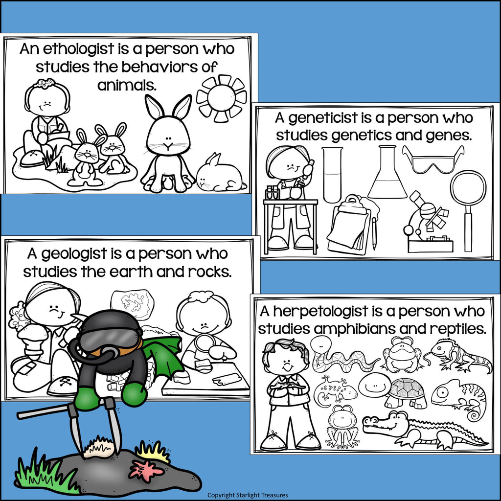 Types of Scientists Mini Book for Early Readers