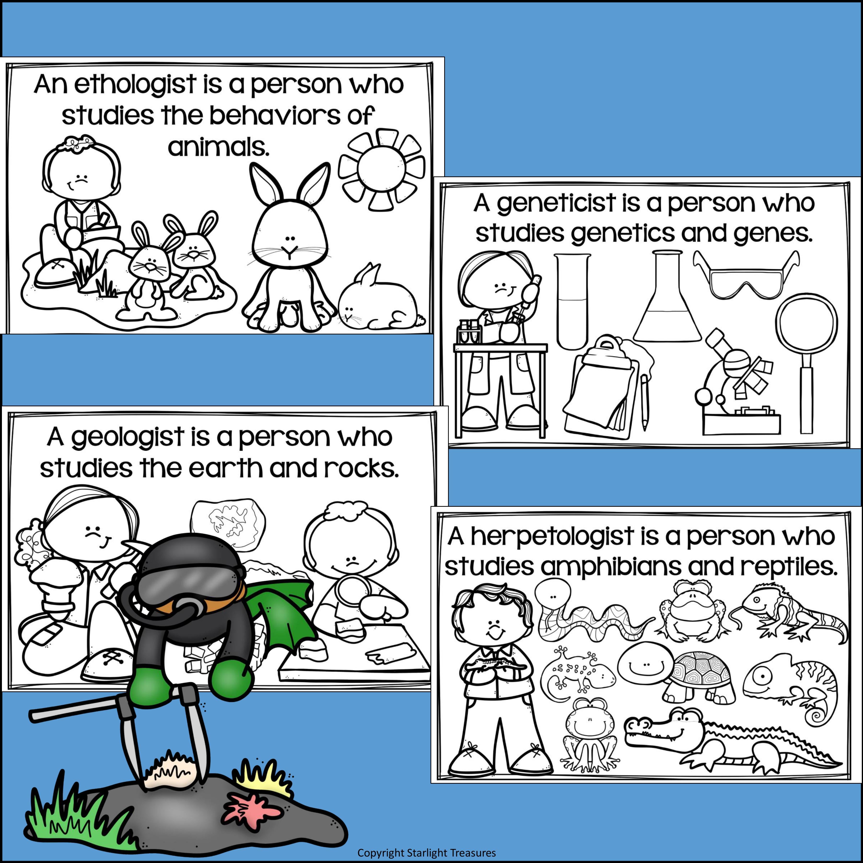 Types of Scientists Mini Book for Early Readers