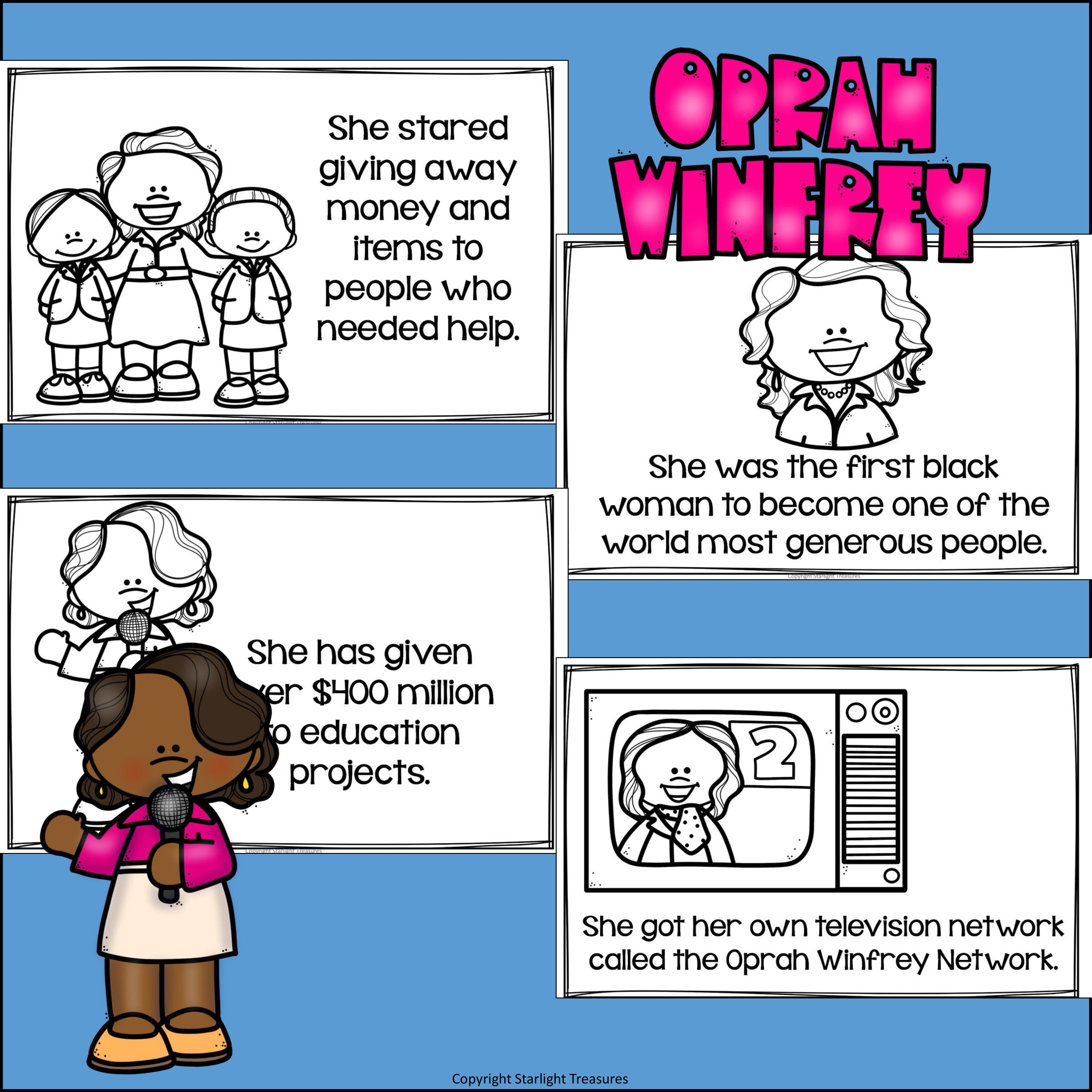 Oprah Winfrey Mini Book for Early Readers: Women's History Month