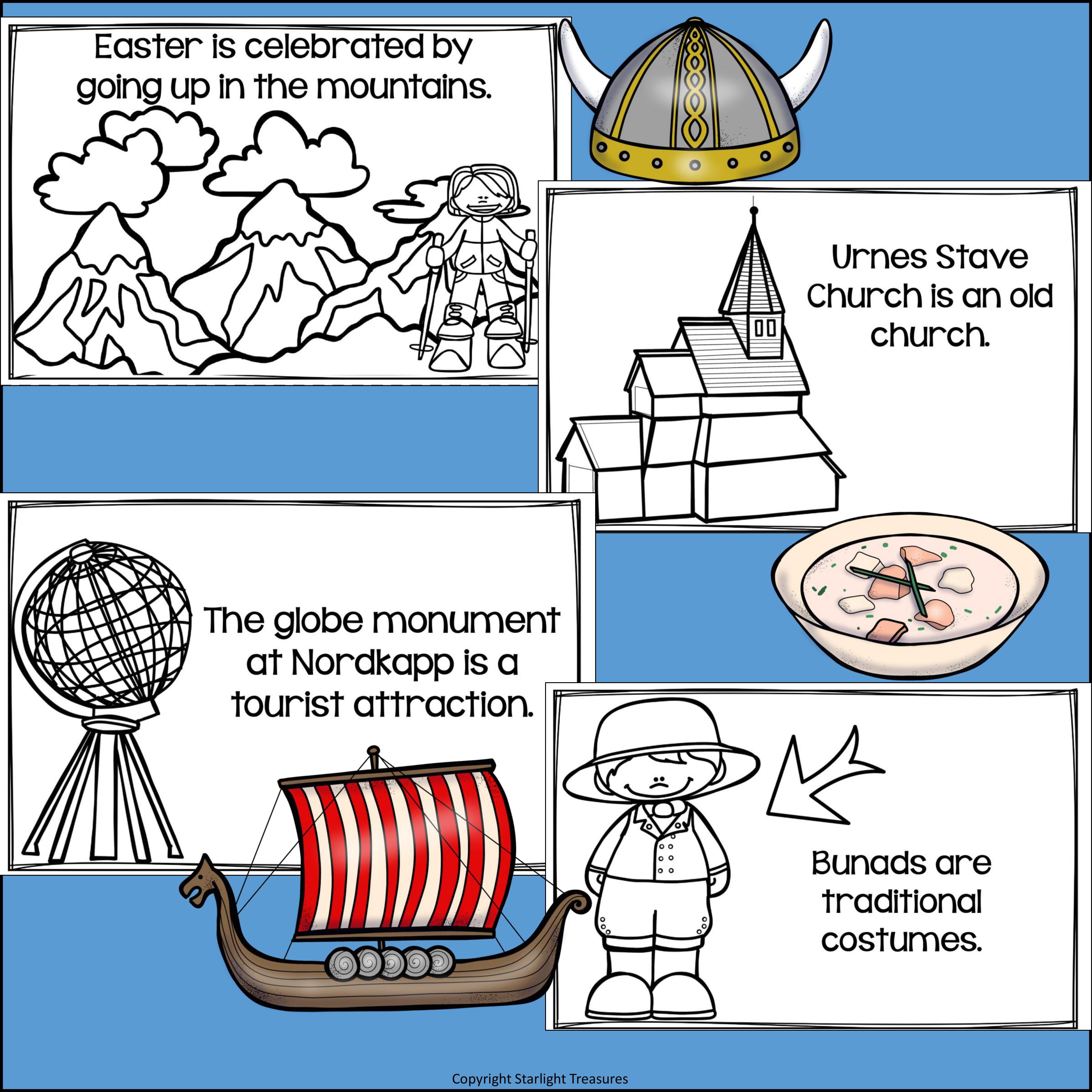Norway Mini Book for Early Readers - A Country Study