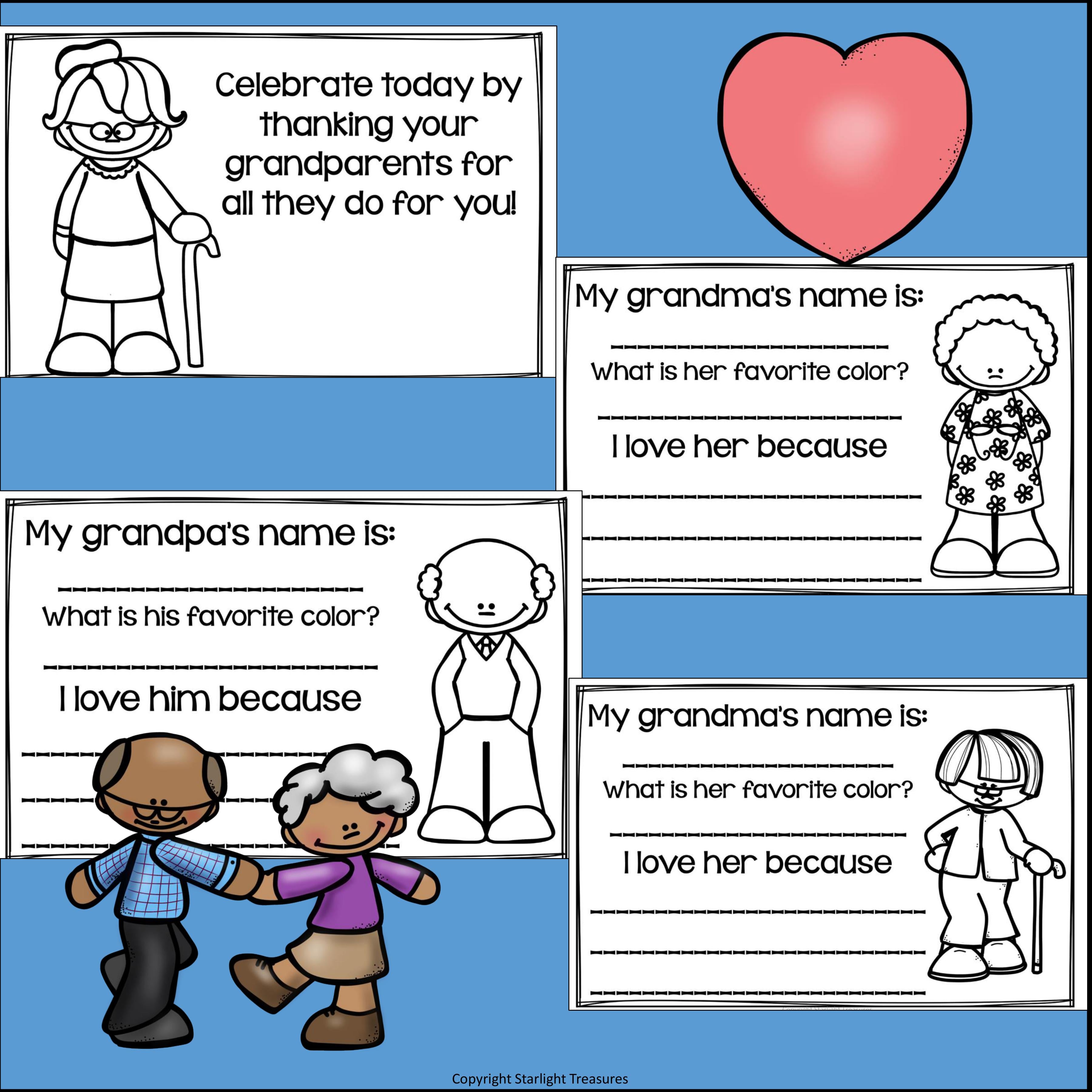 Grandparents Day Mini Book for Early Readers