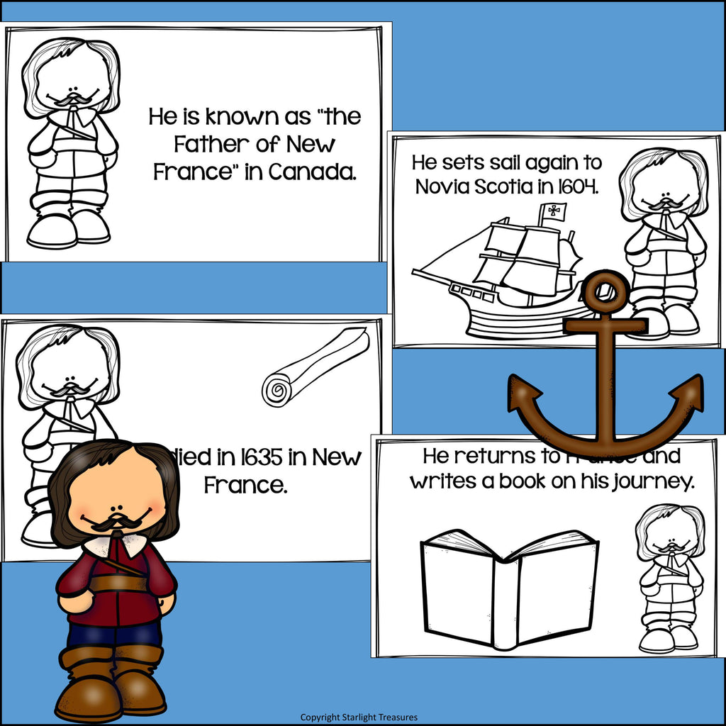 Samuel de Champlain Mini Book for Early Readers: Early Explorers