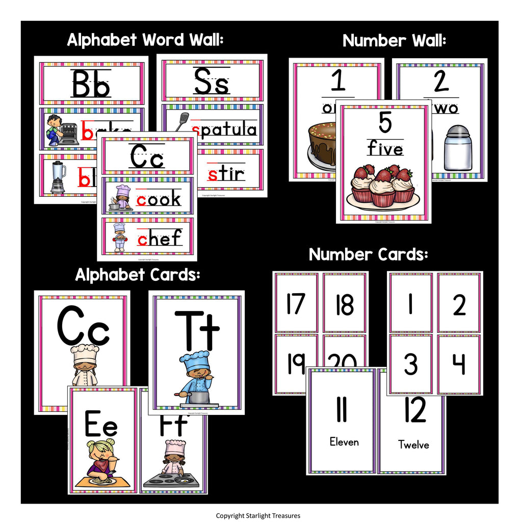 Classroom Decor Pack - Cooking/Baking Theme