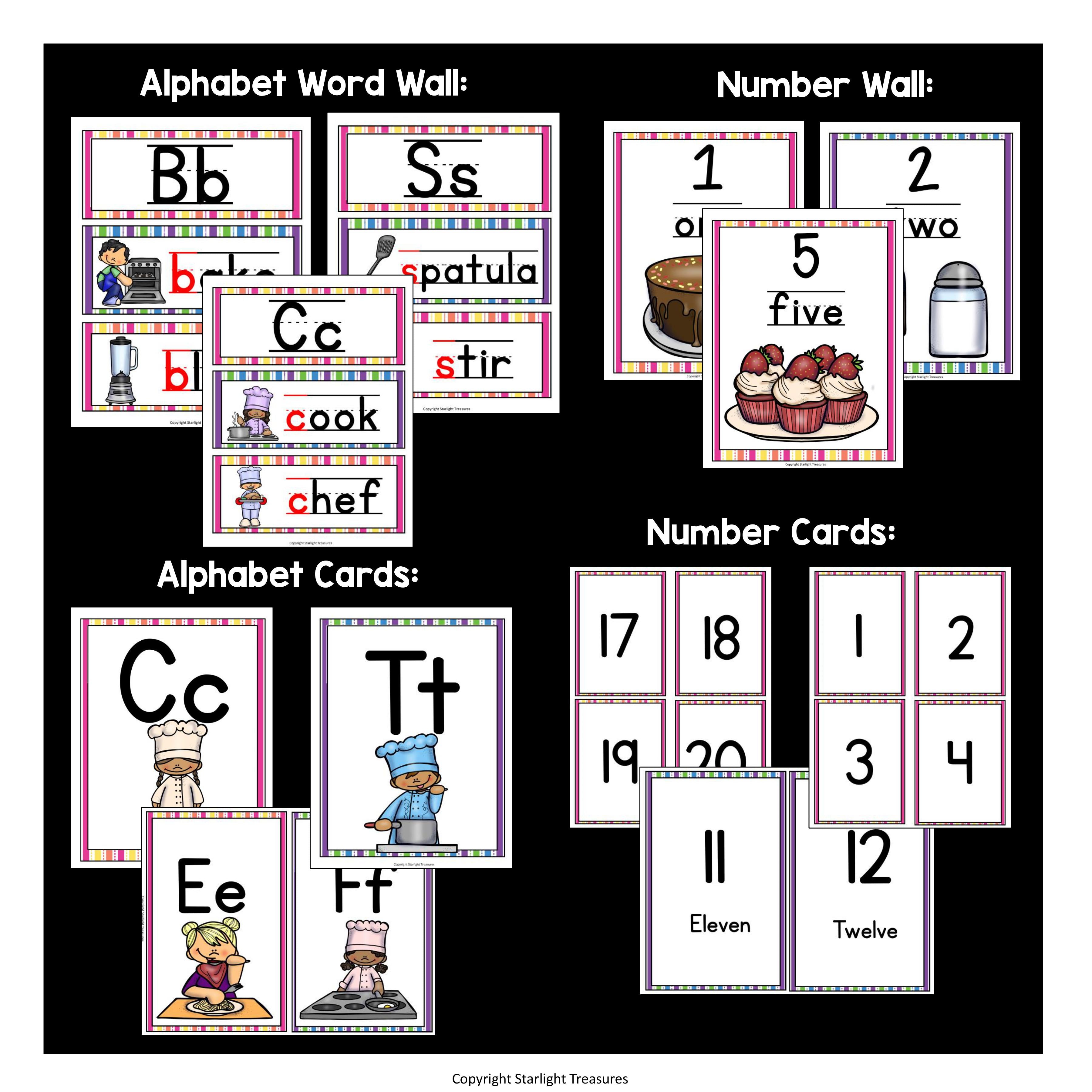 Classroom Decor Pack - Cooking/Baking Theme