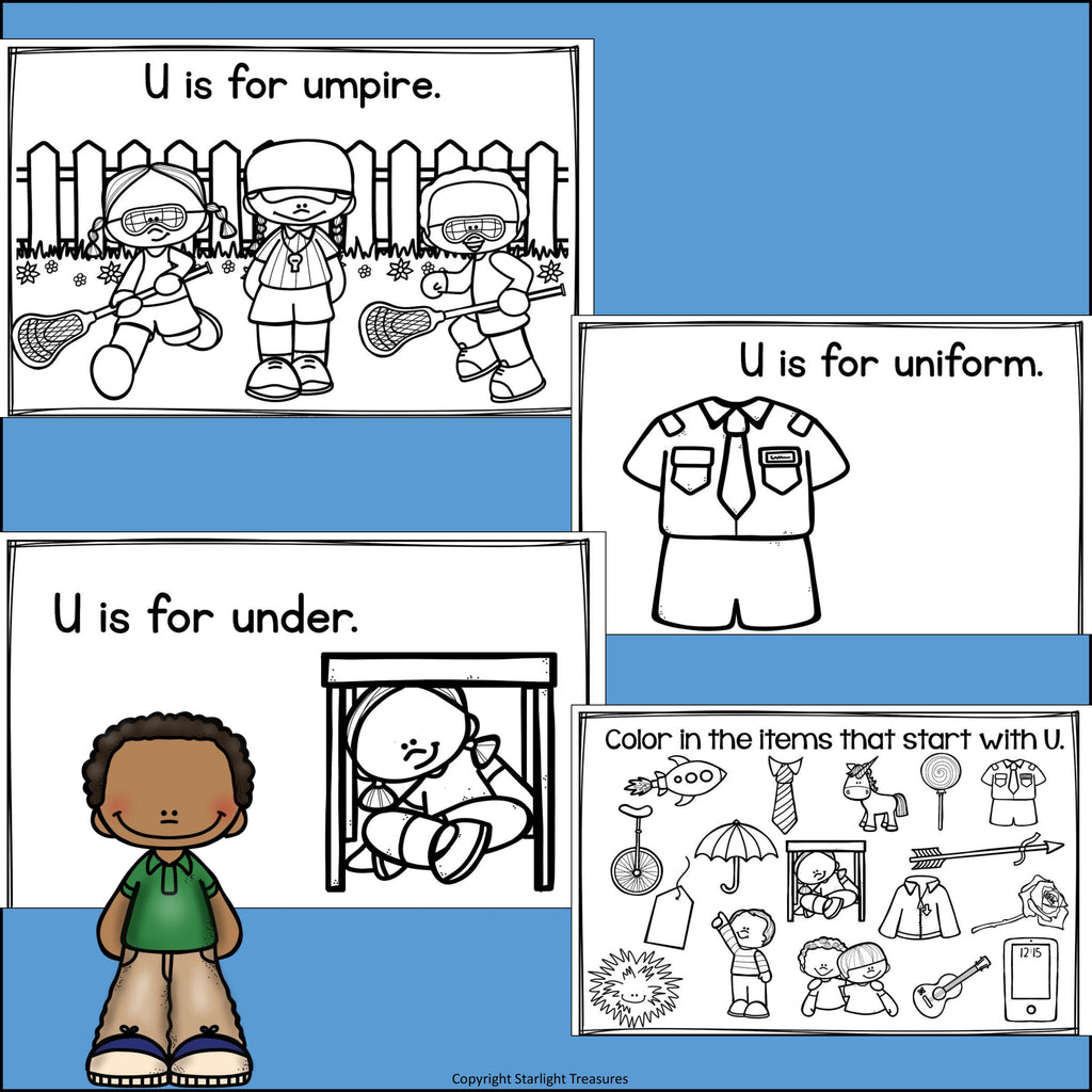 Alphabet Letter of the Week: The Letter U Mini Book