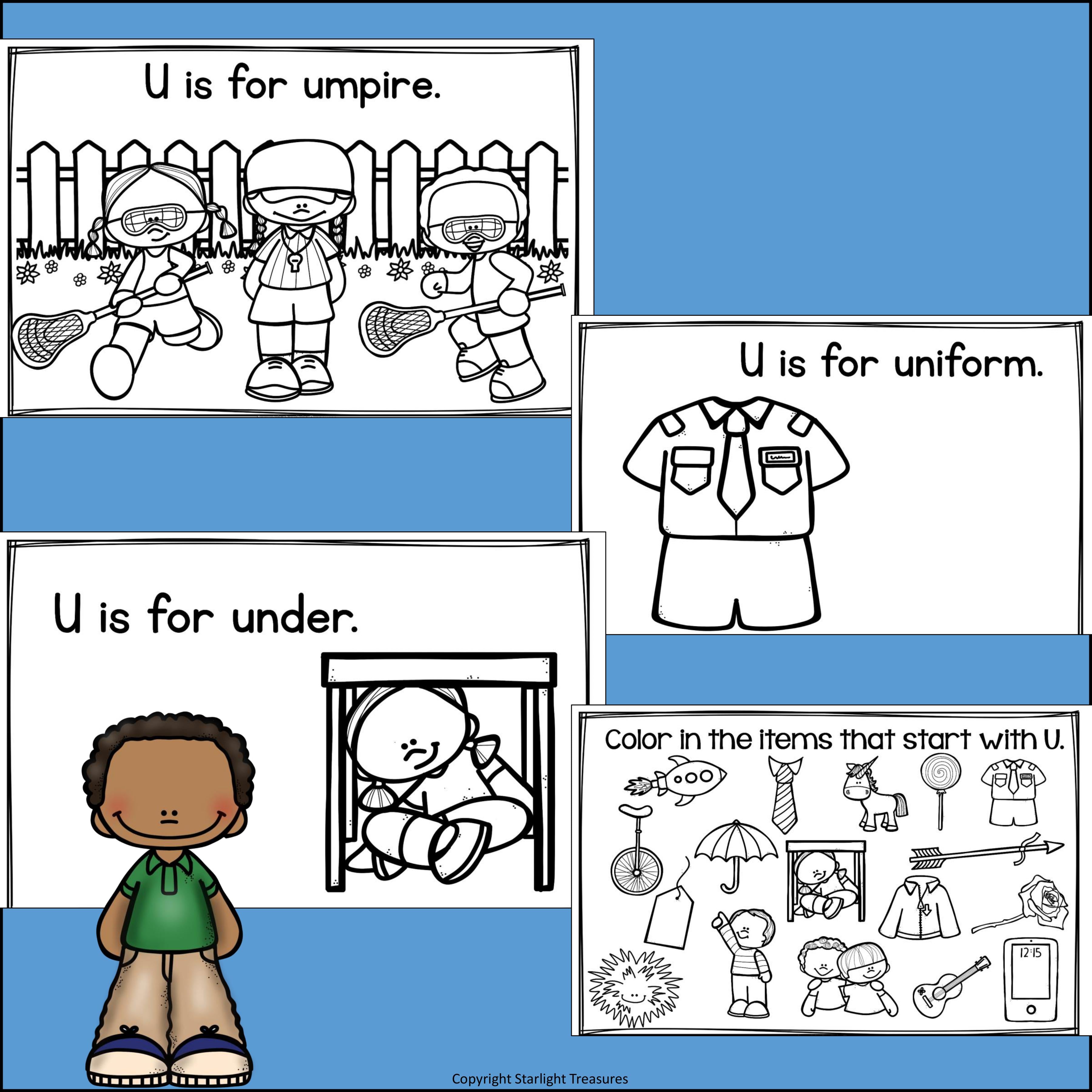Alphabet Letter of the Week: The Letter U Mini Book
