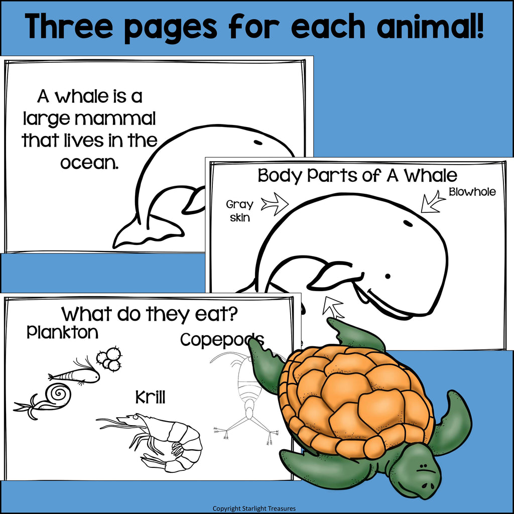 The Ocean Mini Book for Early Readers: Ocean Animals