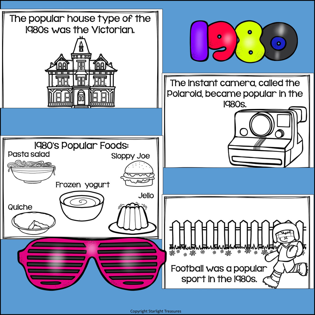 Life in the 1980s Mini Book for Early Readers