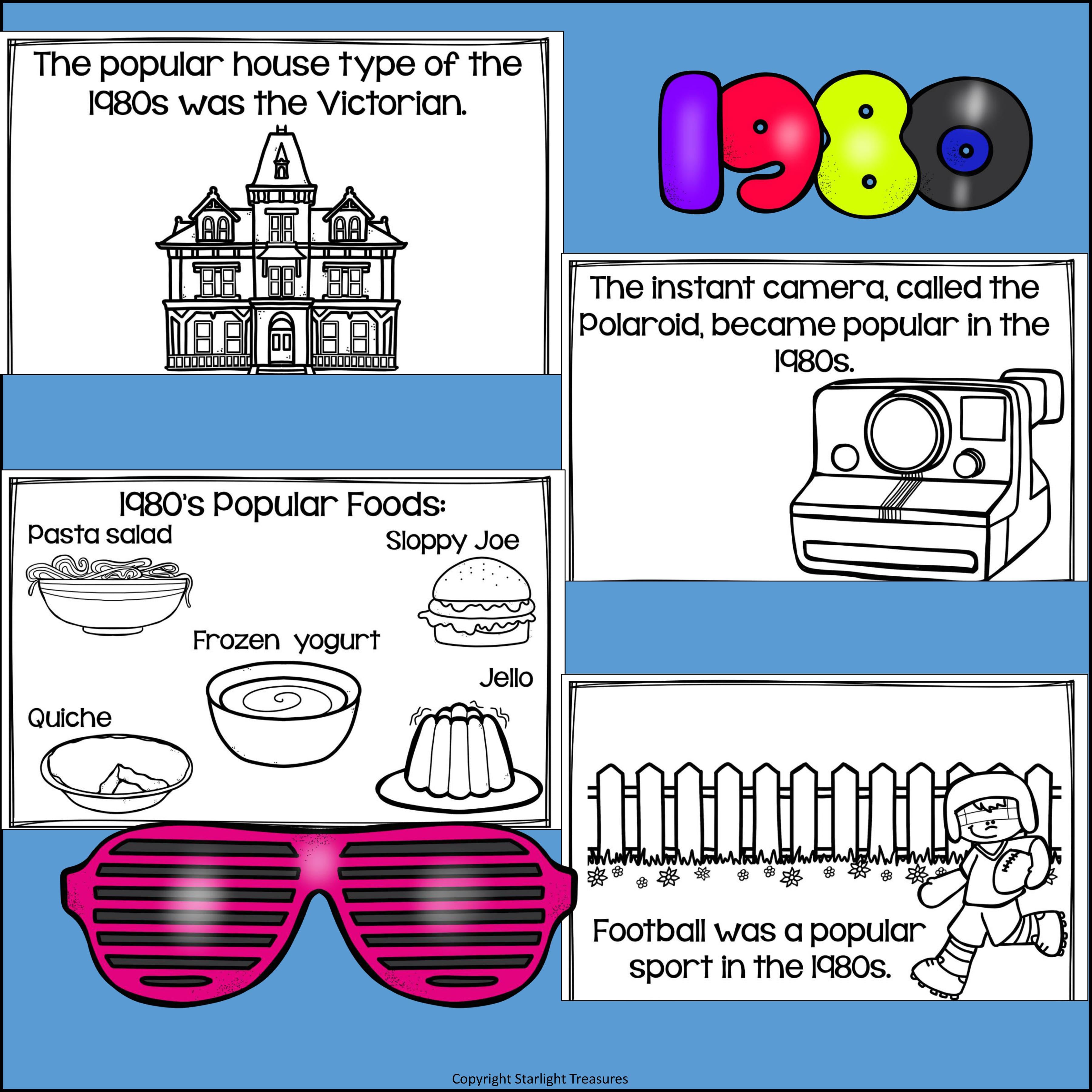 Life in the 1980s Mini Book for Early Readers
