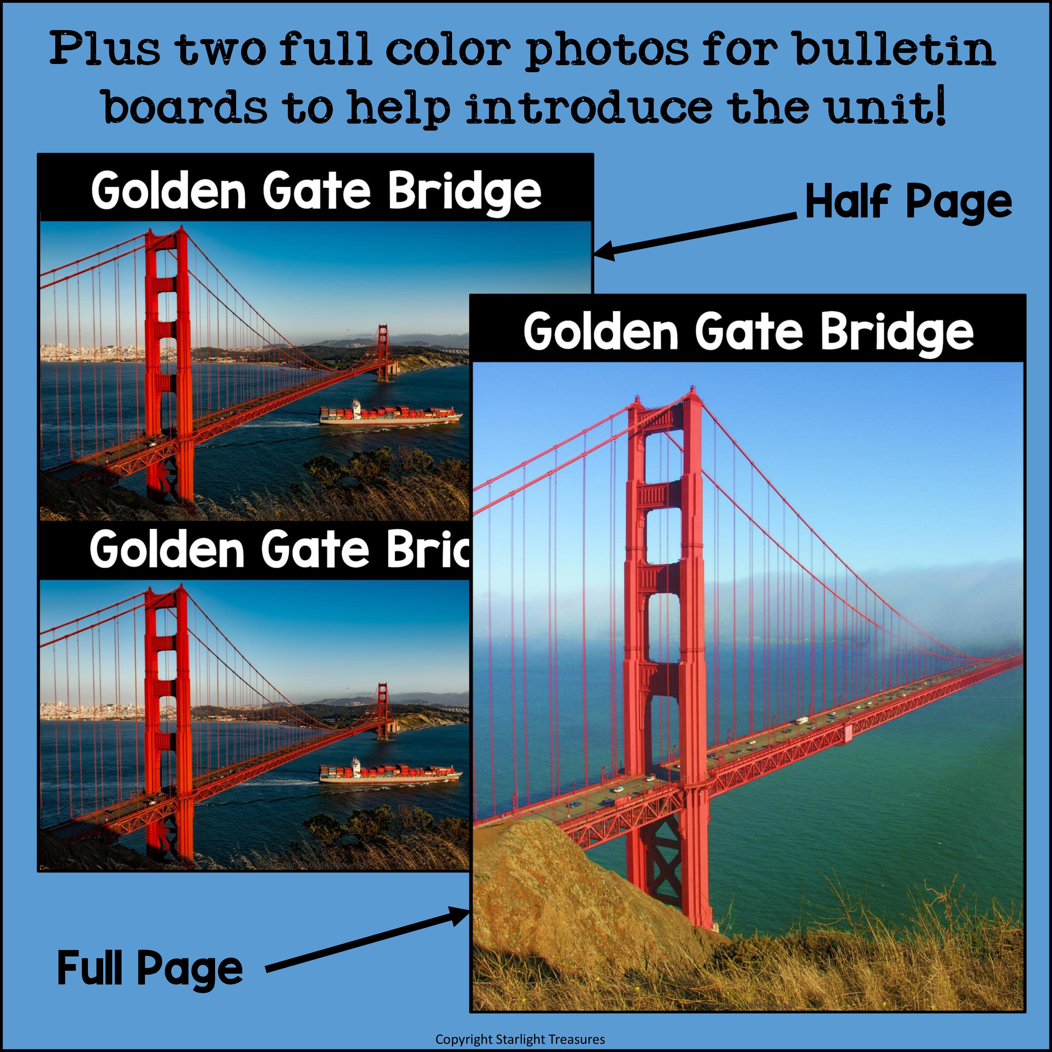 Golden Gate Bridge Complete Unit for Early Learners - World Landmarks