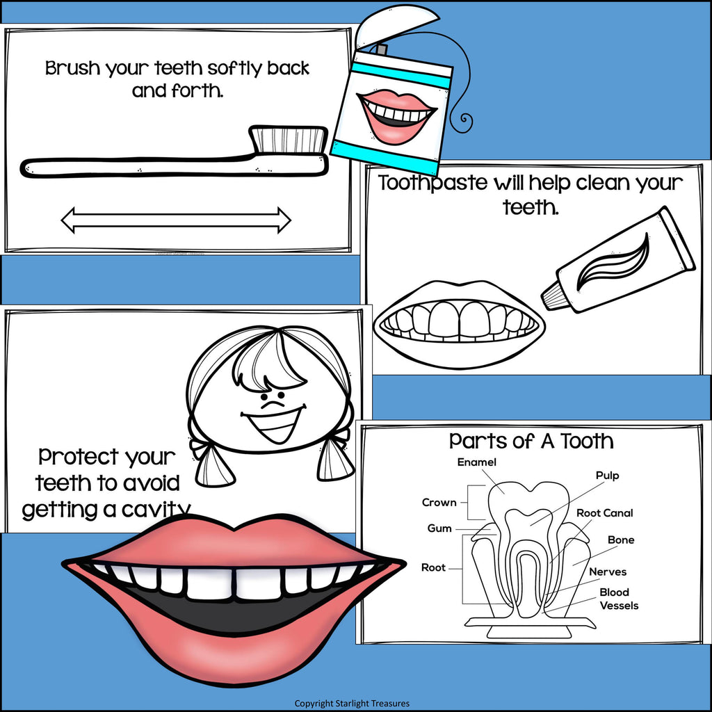 Dental Health Mini Book for Early Readers: Dental Health Month