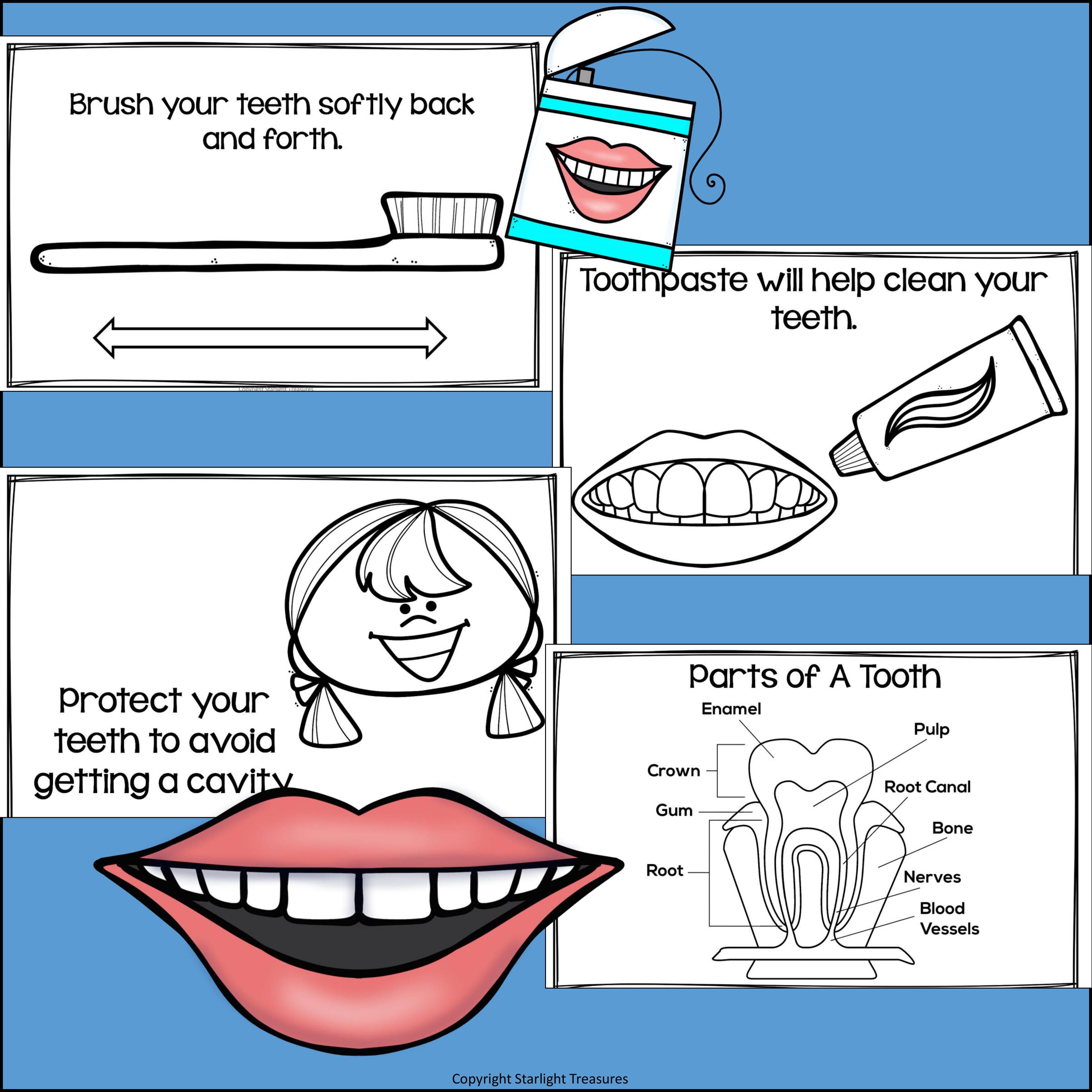 Dental Health Mini Book for Early Readers: Dental Health Month