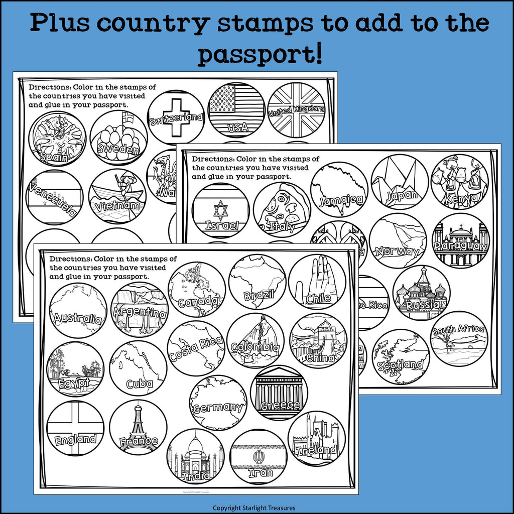 International Passport Mini Book for Early Readers FREEBIE