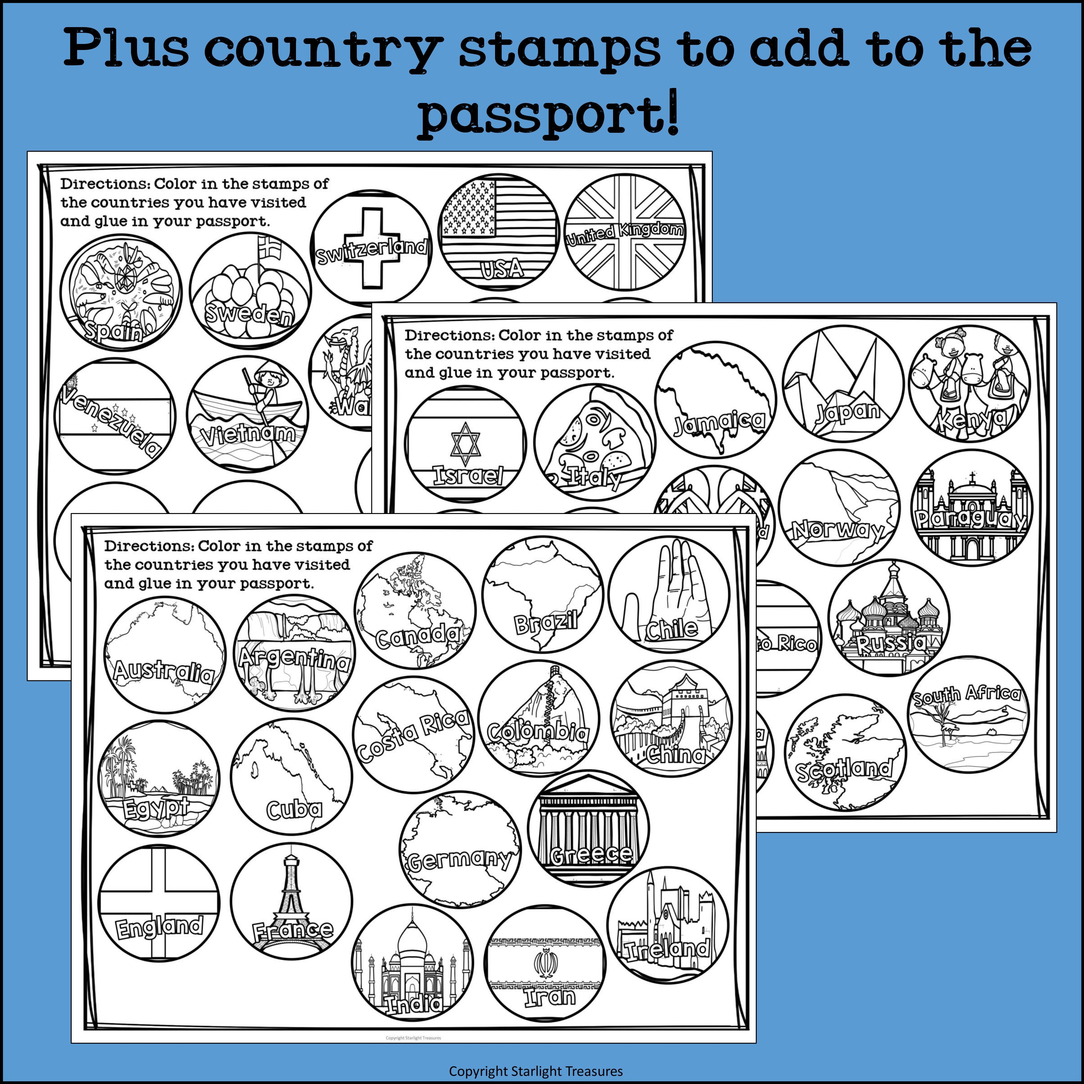 International Passport Mini Book for Early Readers FREEBIE