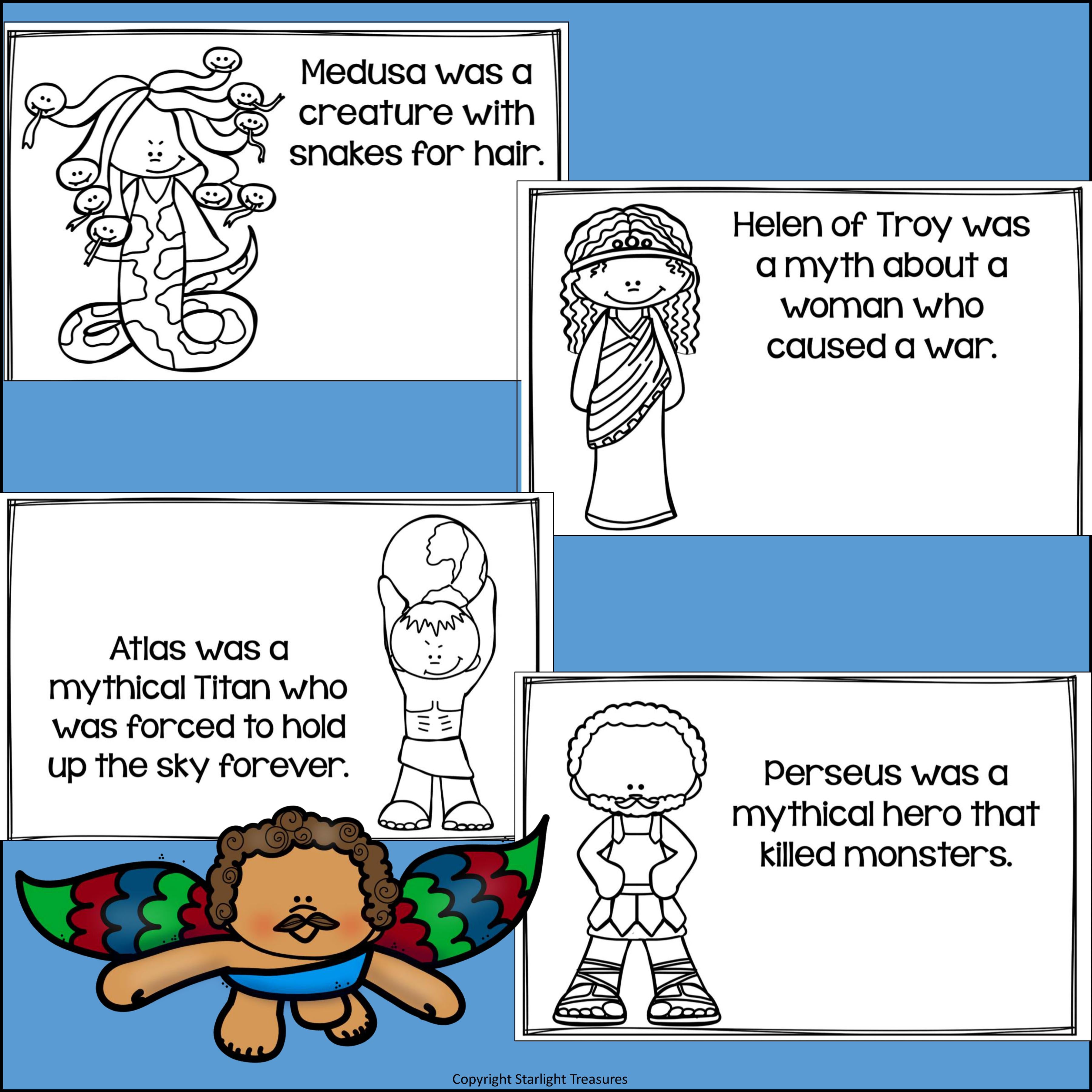 Greek Myths Mini Book for Early Readers - Greek Mythology