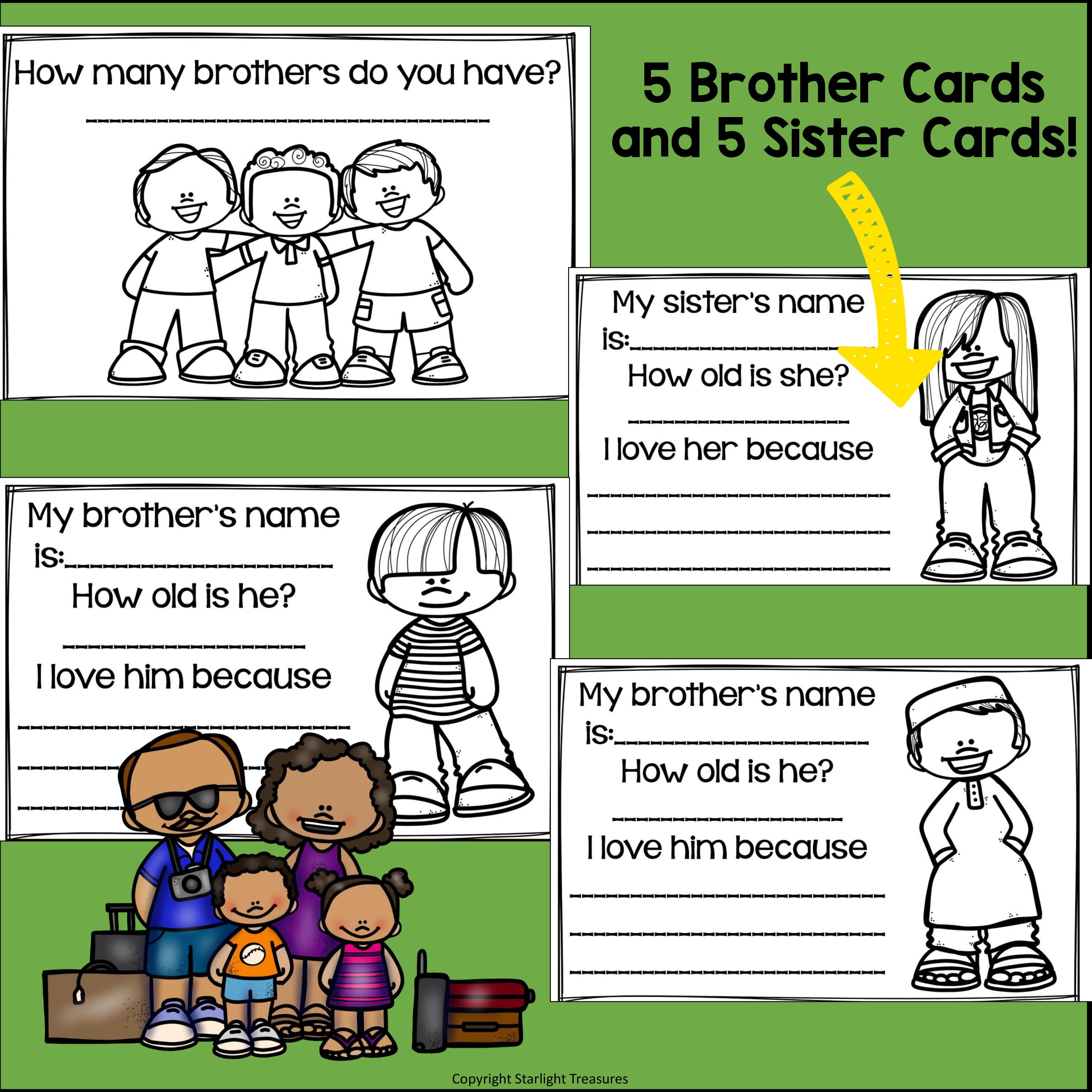 Sibling Day Mini Book for Early Readers