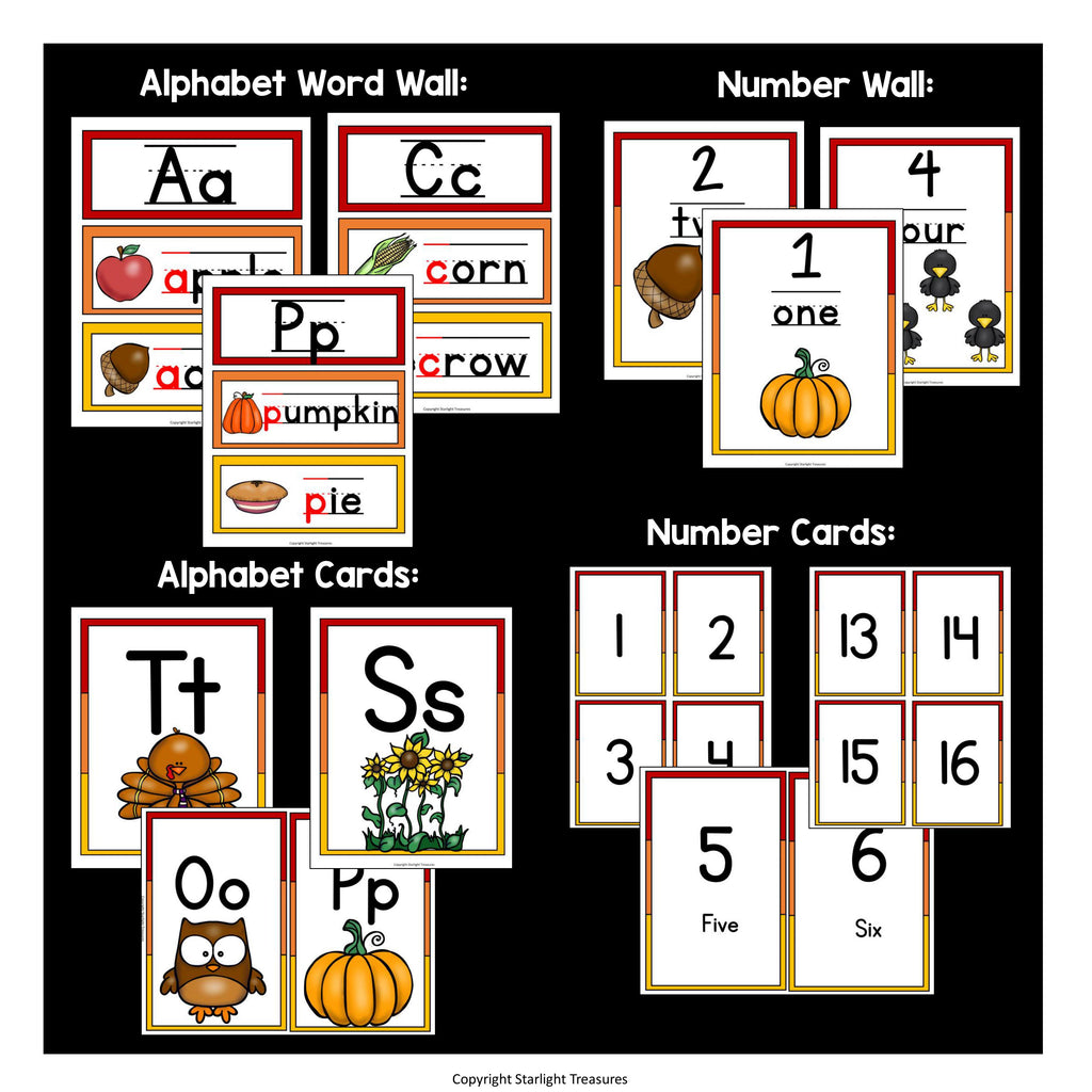 Classroom Decor Pack - Fall Theme