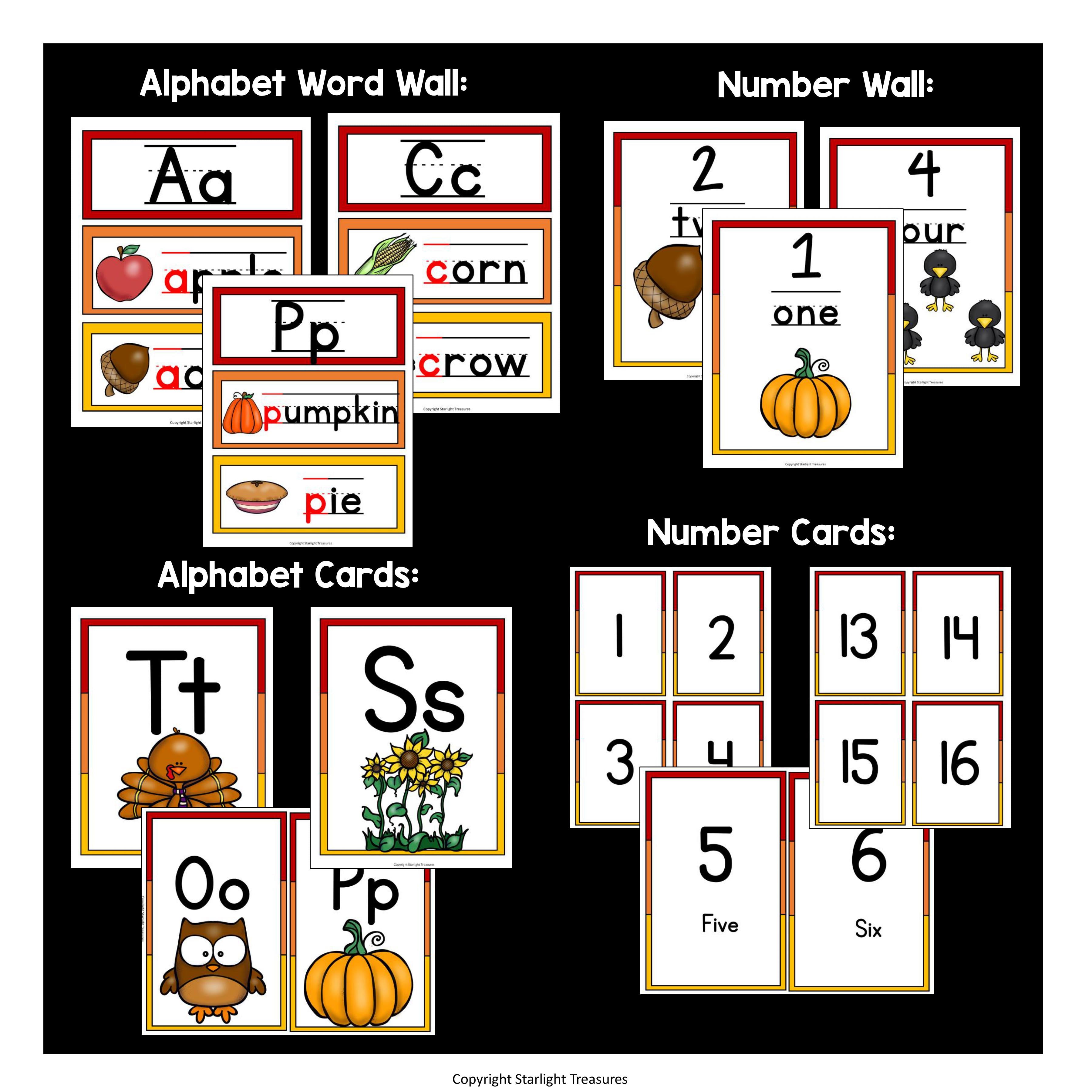 Classroom Decor Pack - Fall Theme