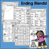 Ending Blends Worksheets and Activities for Early Readers