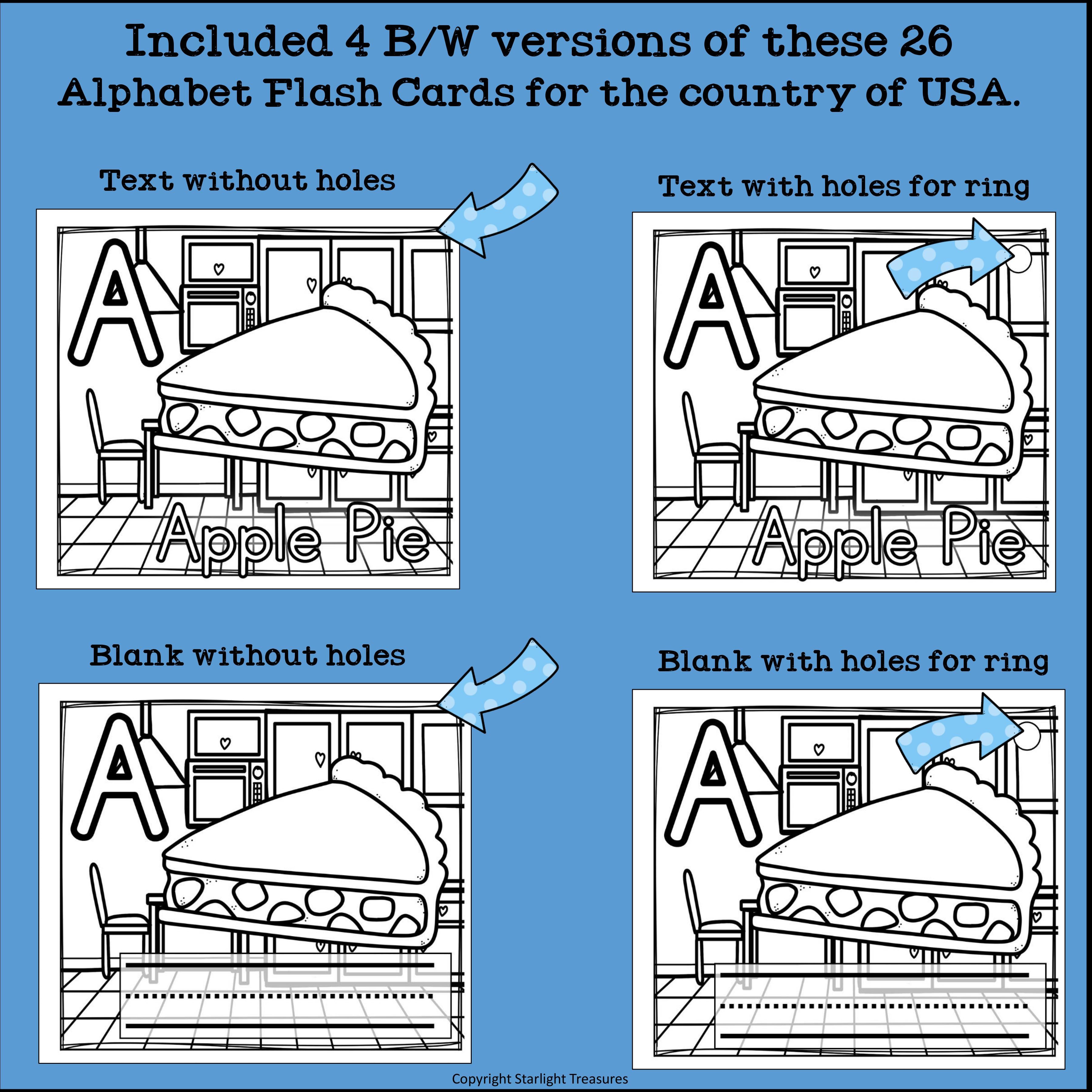 USA Flash Cards for Early Readers