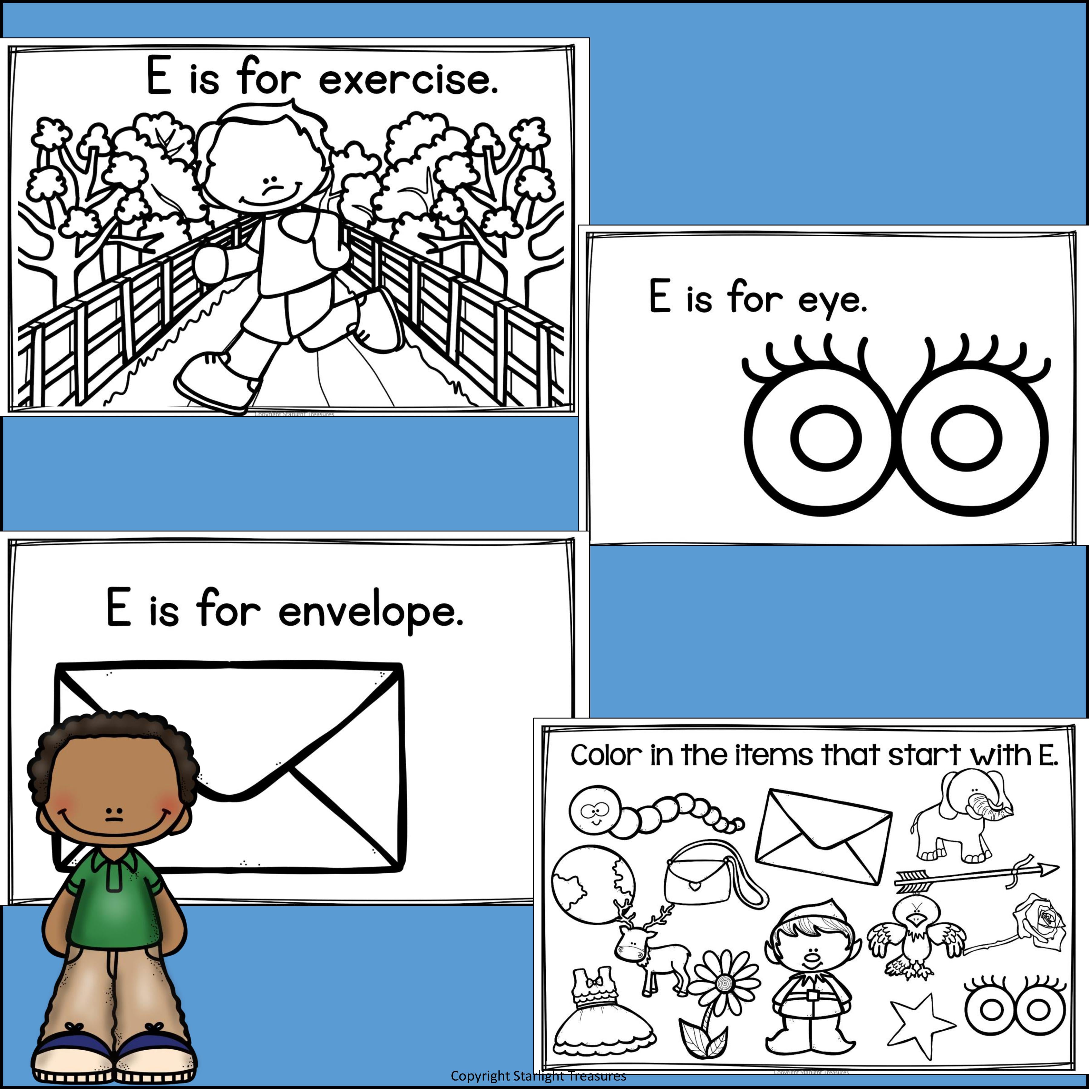 Letter E Mini Book