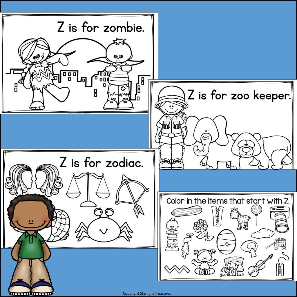 Alphabet Letter of the Week: The Letter Z Mini Book