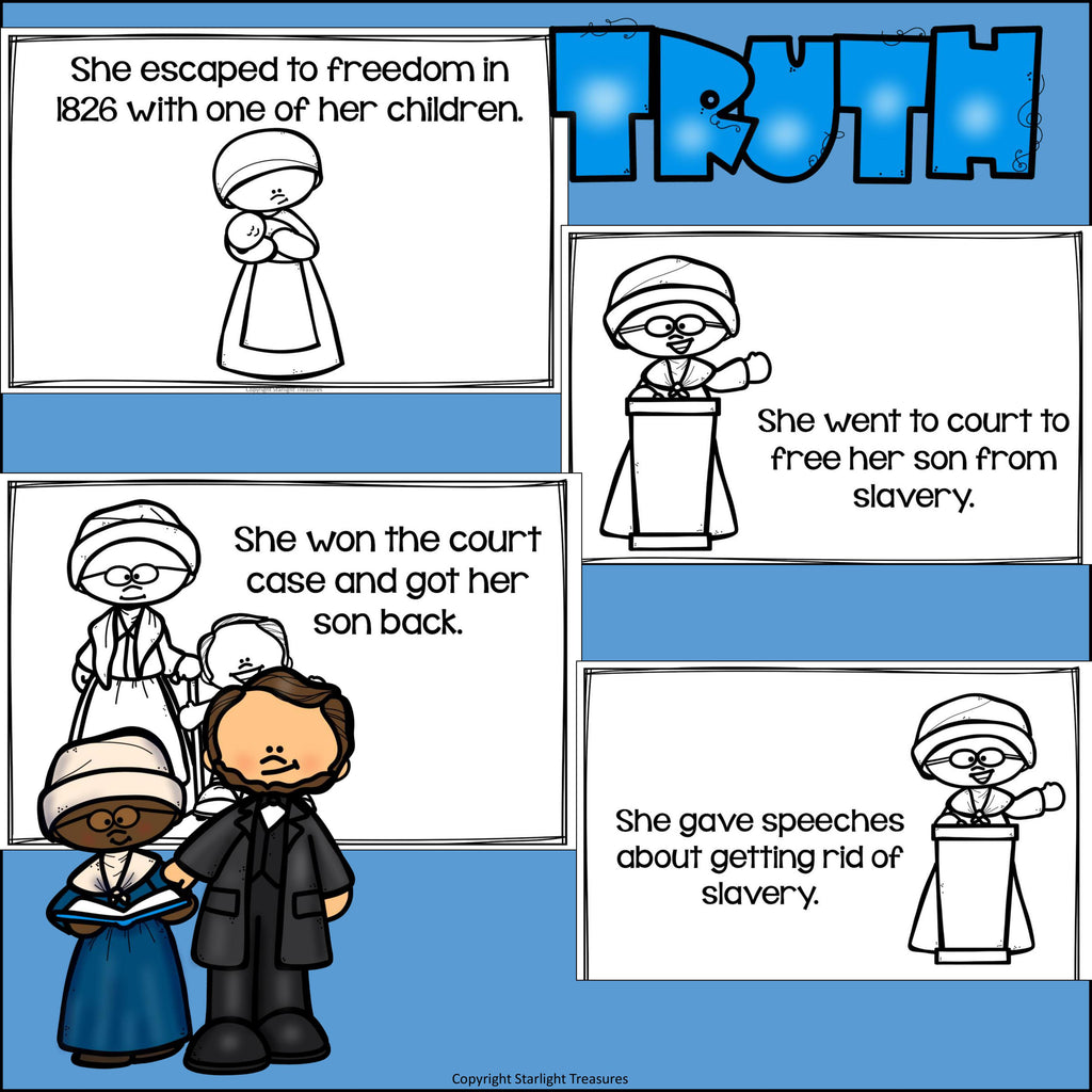 Sojourner Truth Mini Book for Early Readers: Black History Month