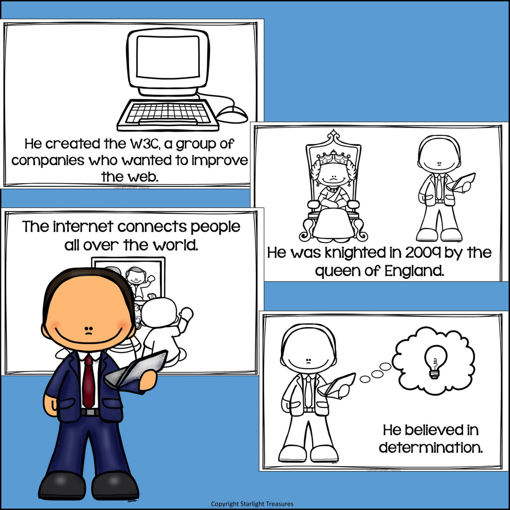 Tim Berners-Lee Mini Book for Early Readers: Inventors