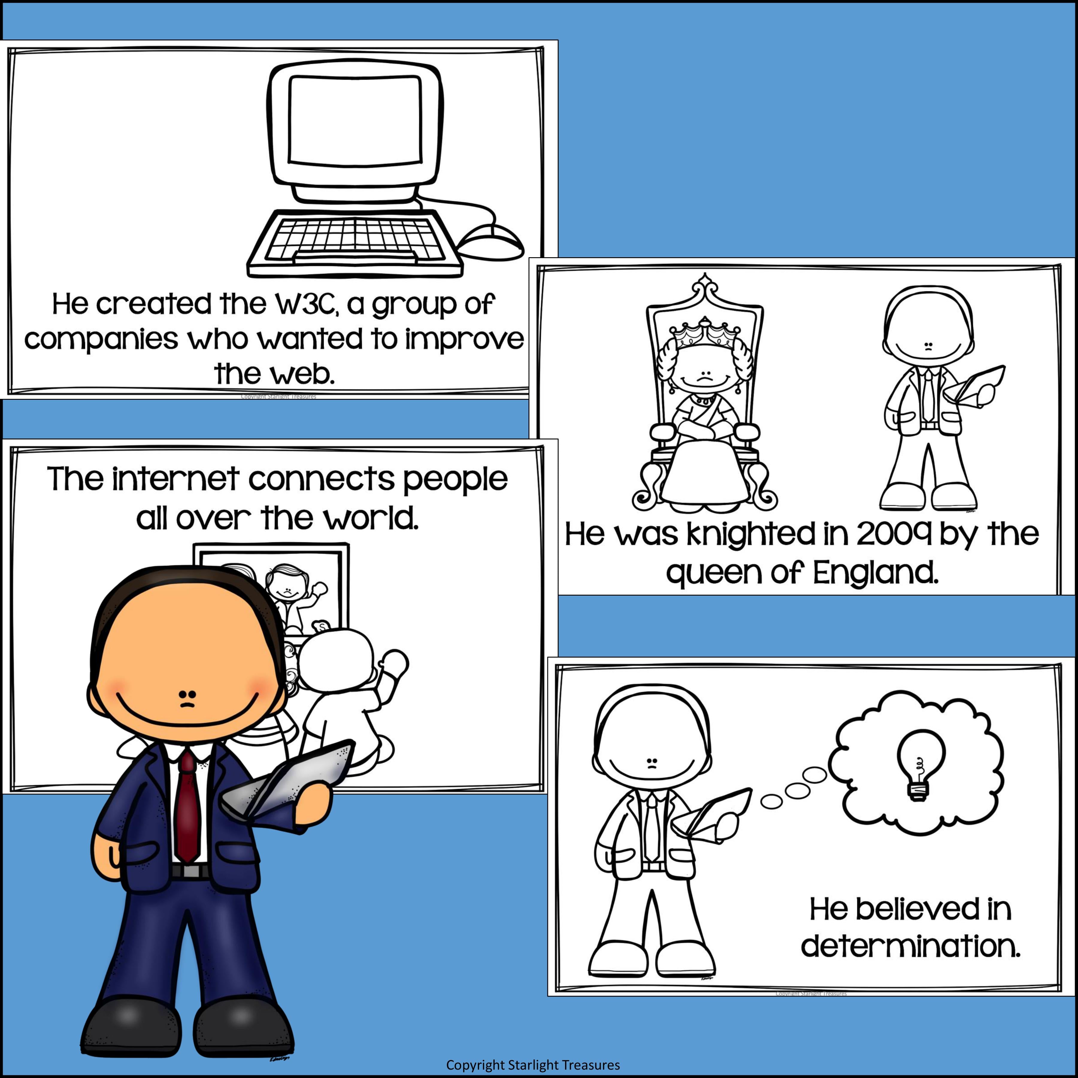 Tim Berners-Lee Mini Book for Early Readers: Inventors