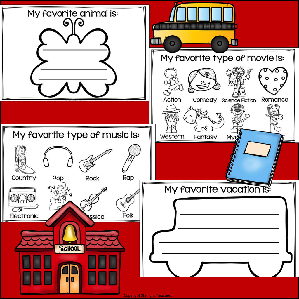 Back To School Mini Book - All About Me Mini Book