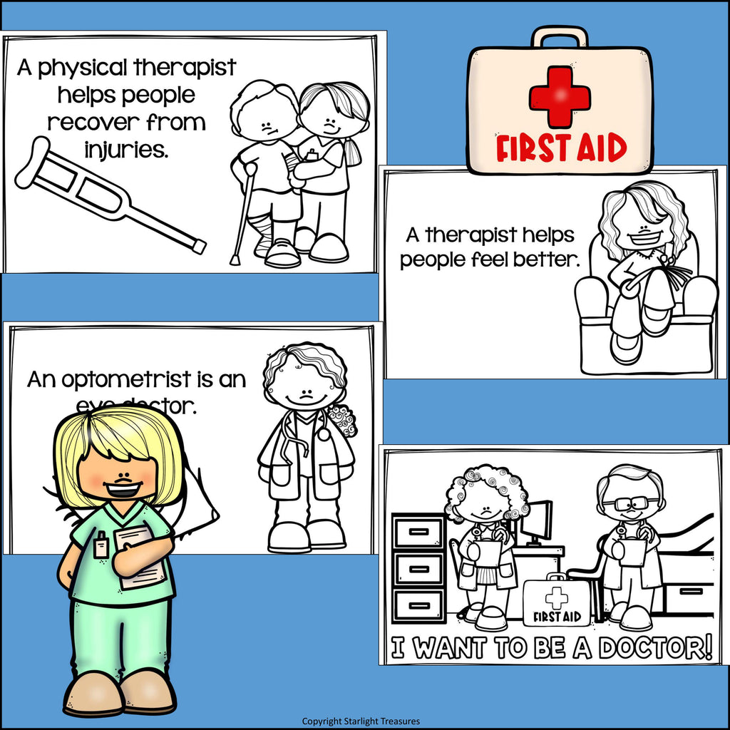 Medical Careers Mini Book for Early Readers