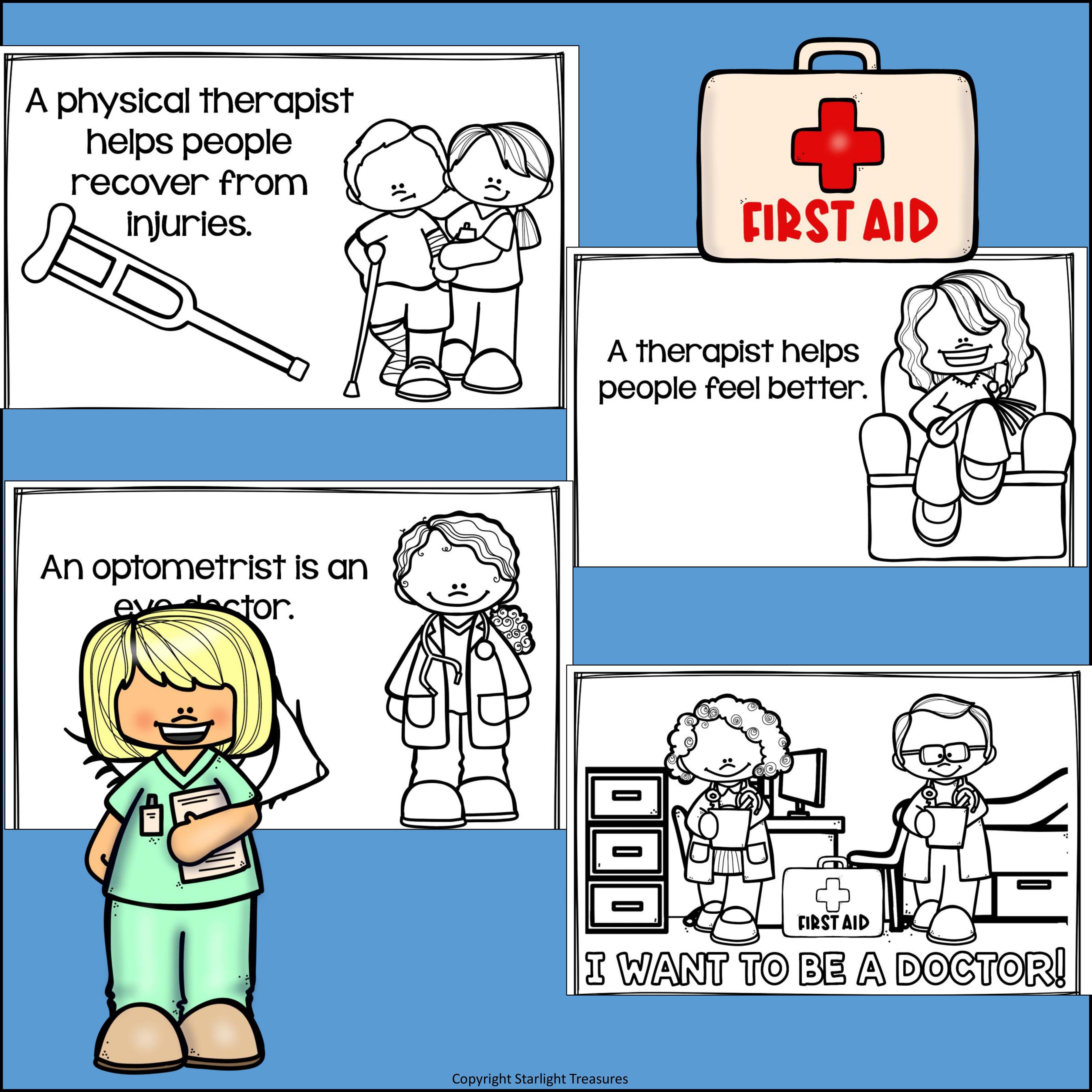 Medical Careers Mini Book for Early Readers